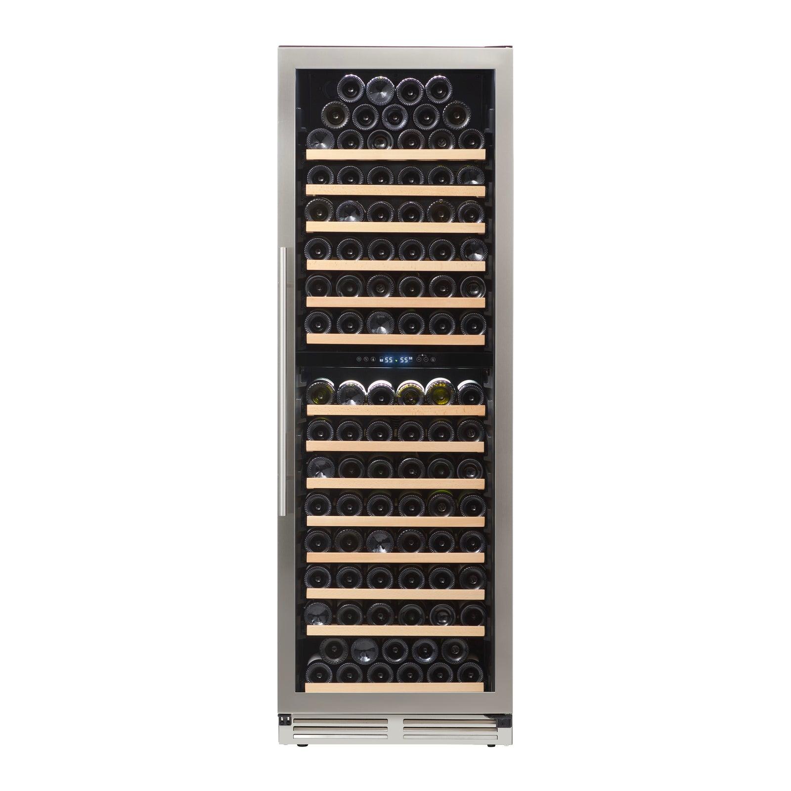 Avanti WCD165DZ3S 163 Bottle Dual Zone Wine Cooler - Stainless Steel Design for Home Bars & Restaurants - Perfect for Wine Storage & Entertaining