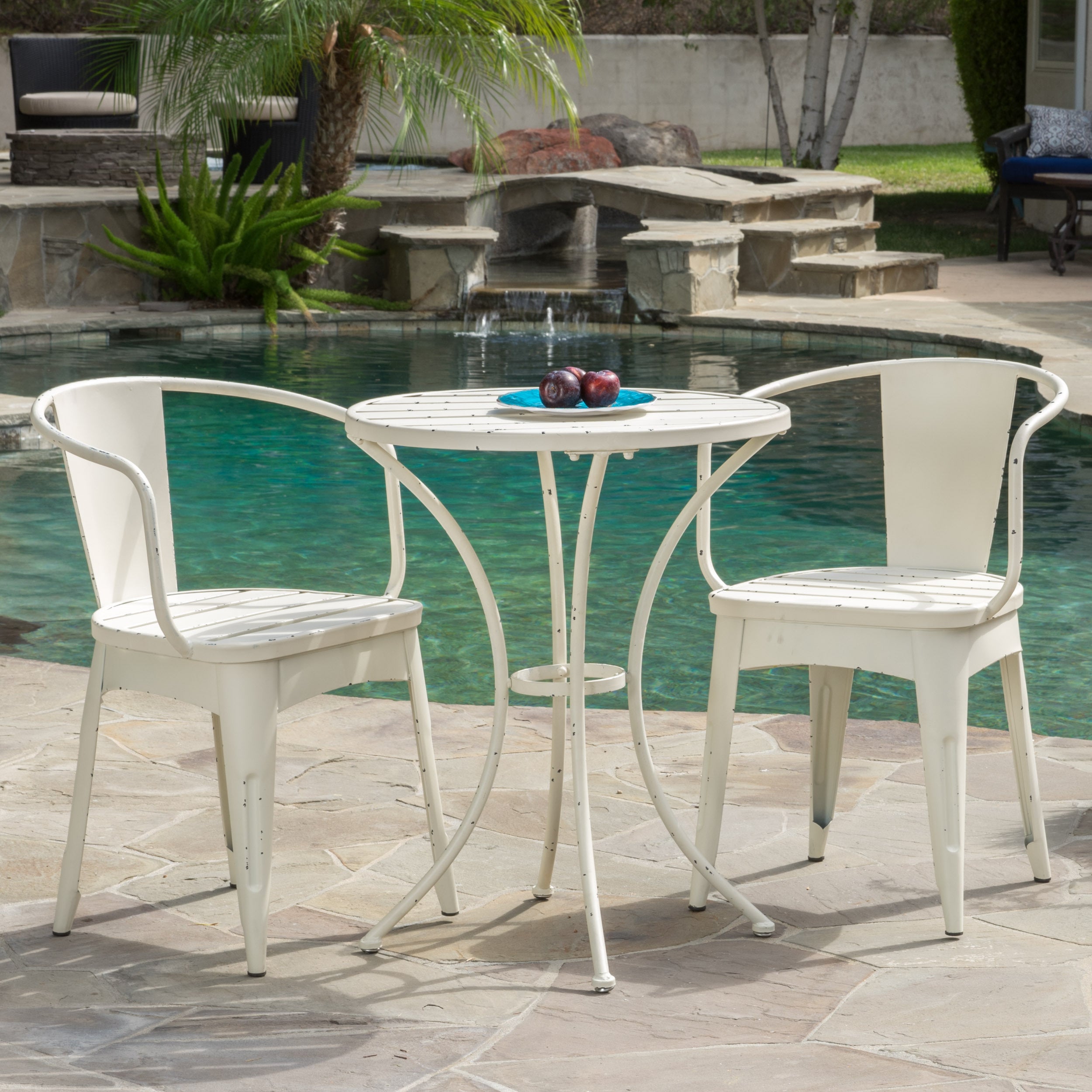 COLMAR 3-Piece Knock Down (KD) Metal Furniture Set - Sturdy & Modern Home Office or Living Room Decor