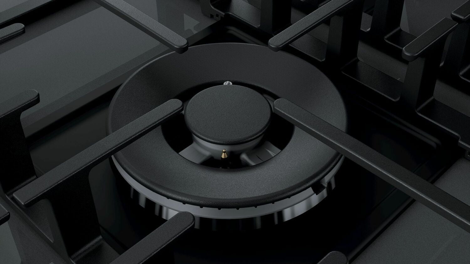 Bosch NGMP677UC 36-Inch Benchmark Gas Cooktop with Hard Glass Surface - Dark Silver - Professional Grade for Modern Kitchens | Perfect for Home Chefs & Entertaining