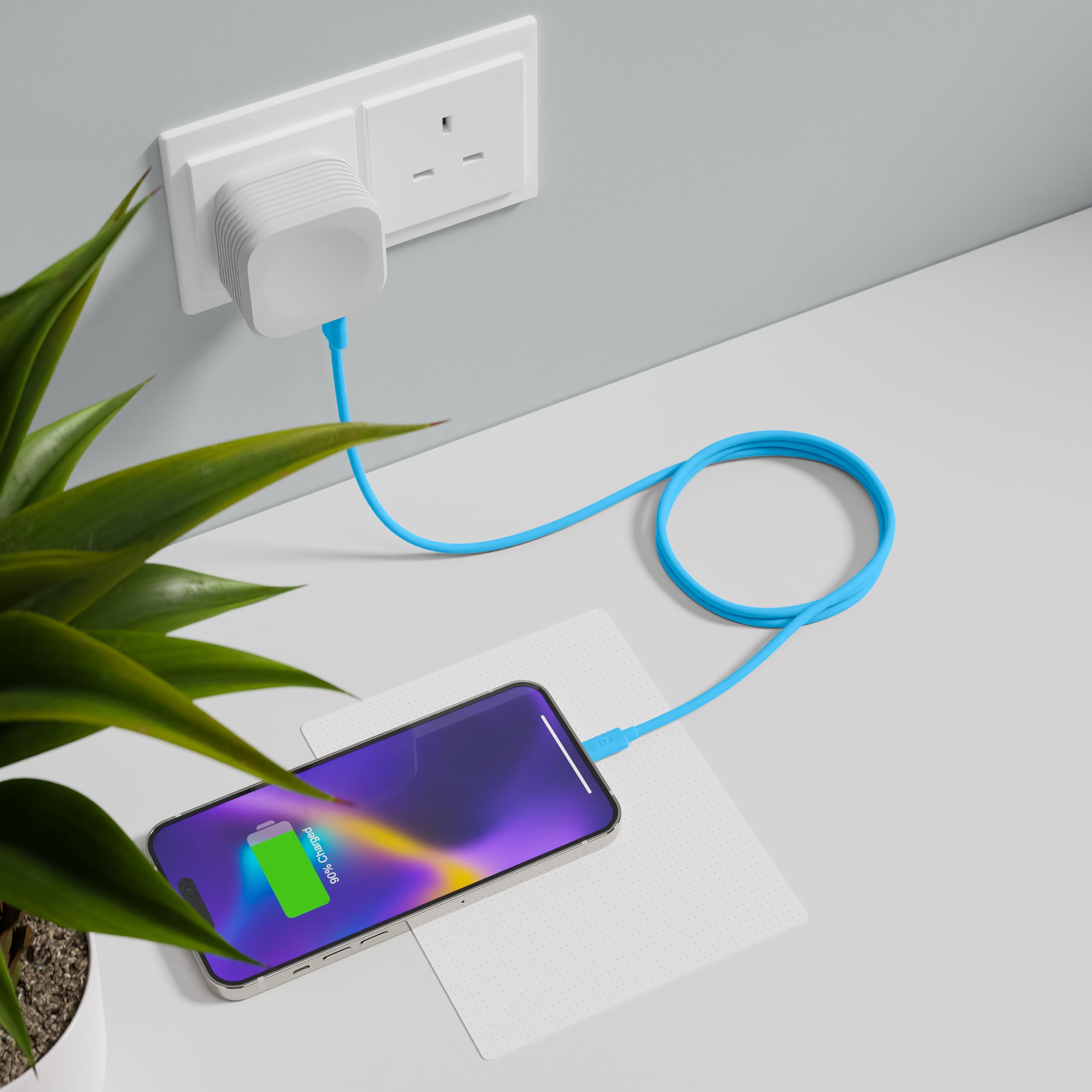 Apple Juice Charger & Sync USB-A to Lightning Cable 1m (3.3ft) - Fast Charging & Data Transfer for iPhone 13/12/11/X/8/7 & More - Perfect for Home, Office & Travel