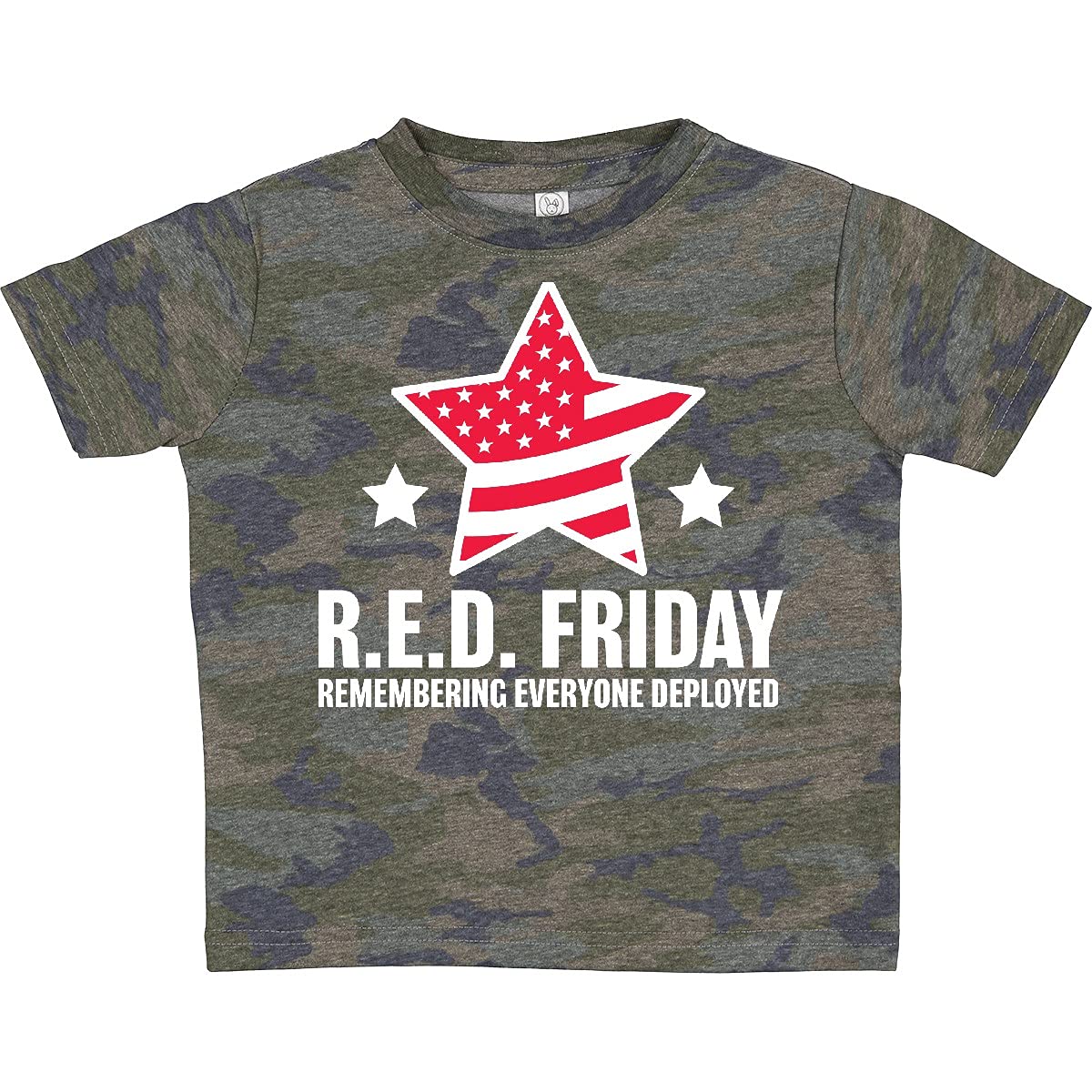 Inktastic Red Friday Remembering Everyone Deployed Toddler T-Shirt - Patriotic Kids Shirt for Military Support & Red Friday Events