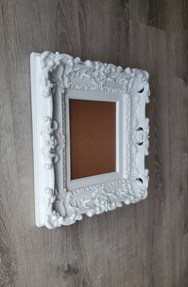 8.5x11 White Diploma Frame - Elegant Baroque Style Certificate Display for Graduation, Awards & Office Decor