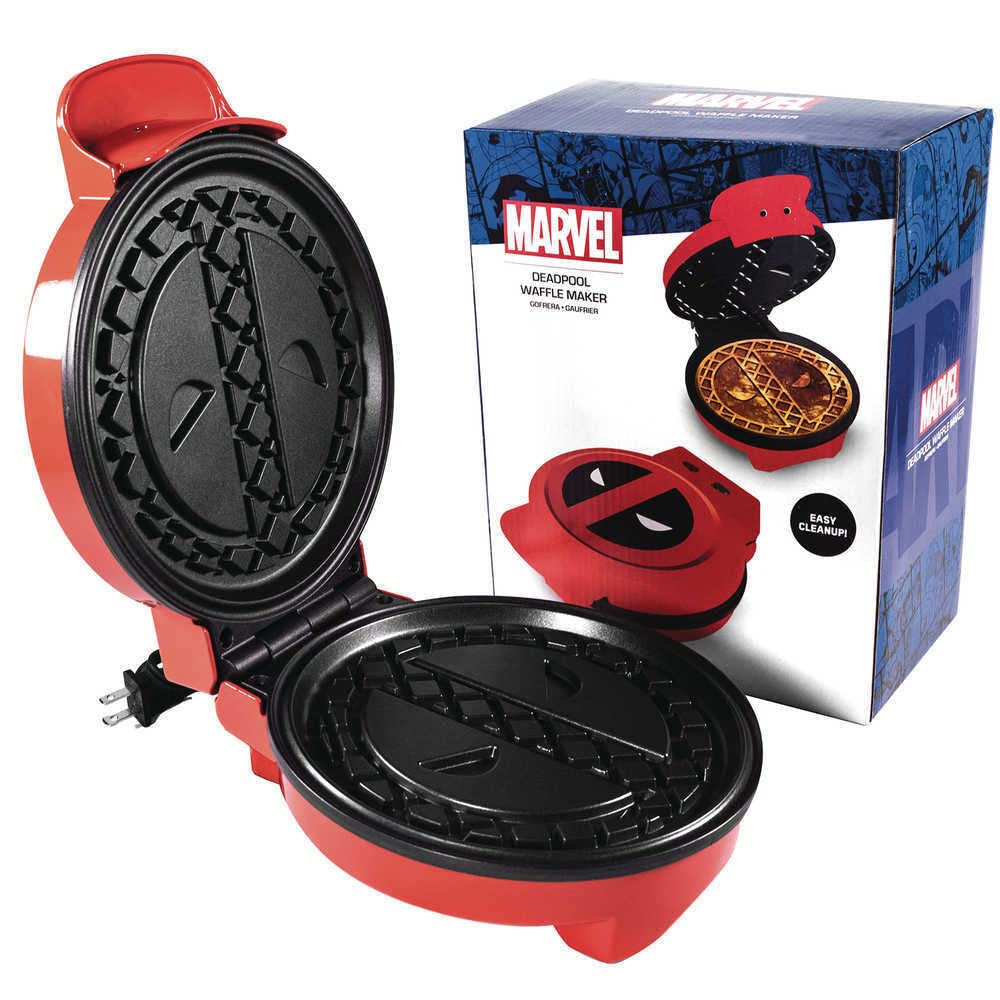 Marvel Deadpool Waffle Maker by Uncanny Brands - Create Merc With a Mouth Waffles - Perfect for Superhero Breakfasts & Comic-Themed Parties