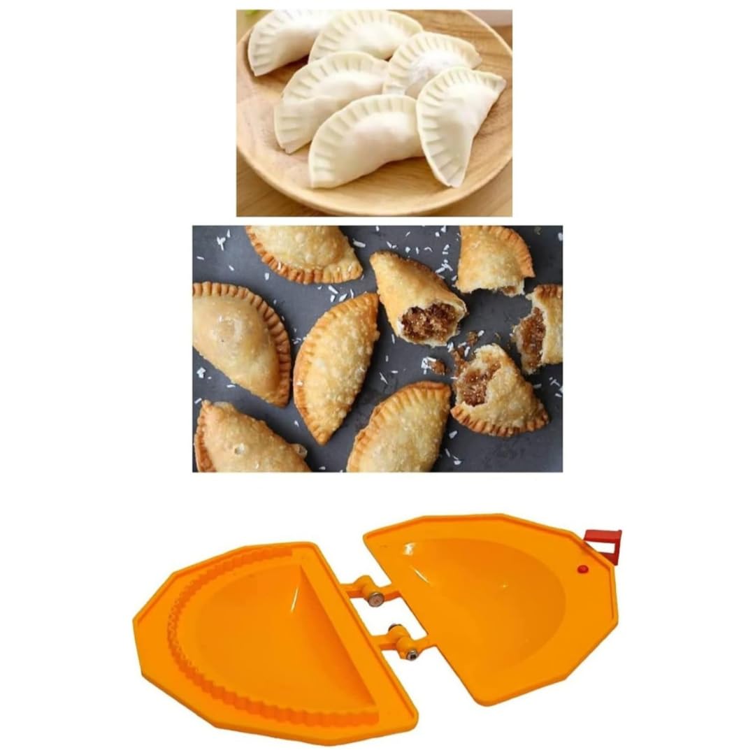 Skytail Prasad Laddoo Mould & 4-Slot Samosa Kachori Maker - Plastic Modak Sancha for Indian Sweets, Chocolate, Gujhia - Perfect for Ganesh Chaturthi, Diwali Festivals & Home Cooking