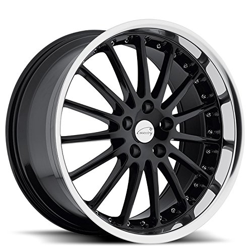 Whitley Gloss Black Wheel with Machined Lip - 20x10 Inches, 5x108mm Bolt Pattern - Premium Alloy Rims for Trucks & SUVs - Perfect for Off-Roading & Custom Car Upgrades