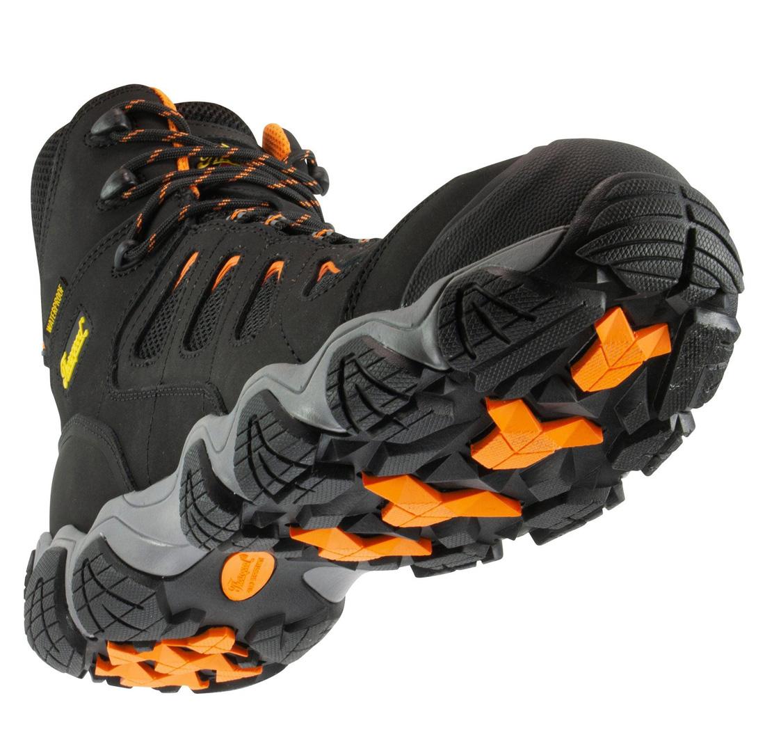 Crosstrex Series 6 Composite Toe Waterproof Hiking Boots for Men - Black | Slip Resistant Work Boots for Construction, Outdoor & Heavy Duty Use