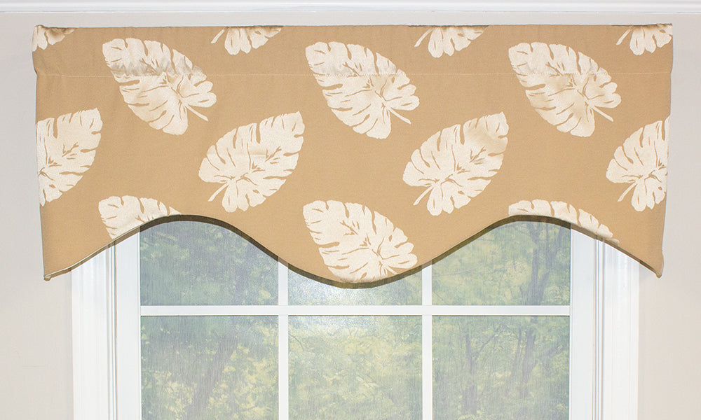 Leafy Damask Cornice Valance - Elegant Window Treatment for Living Room & Bedroom Decor | Premium Fabric Valance for Curtains & Drapes