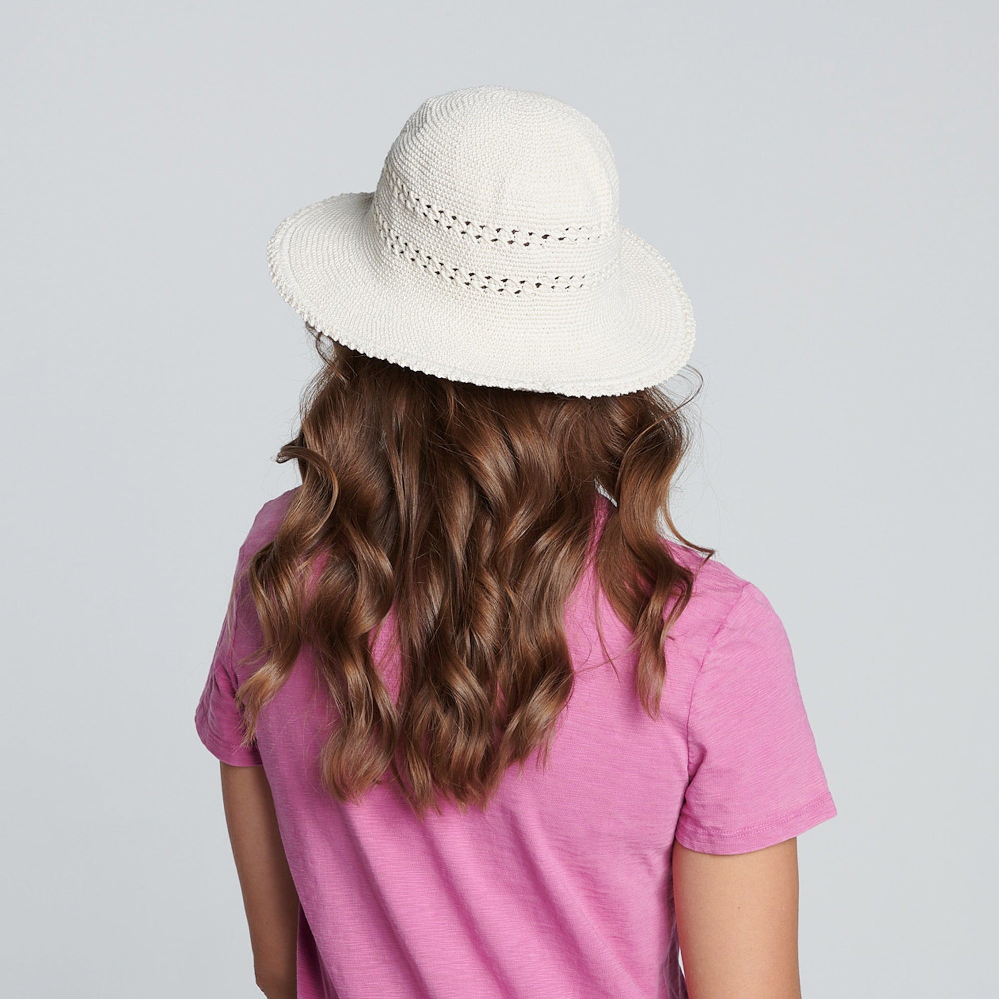 Women's Cotton Crochet Hat with Medium Brim - Summer Beach Sun Hat for Outdoor Activities, Travel and Fashion Accessories