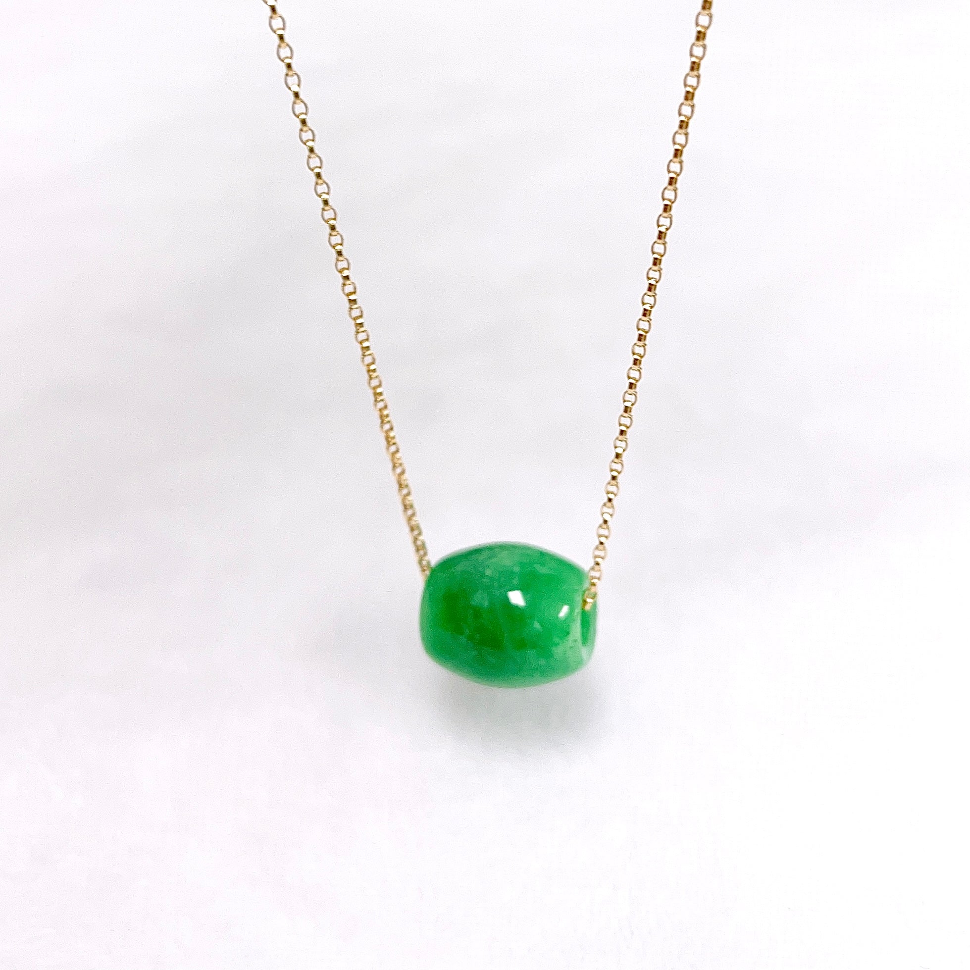 KEA Green Jade Bead Necklace (N382) - Elegant Handmade Jewelry for Women, Perfect for Weddings, Parties & Gifts