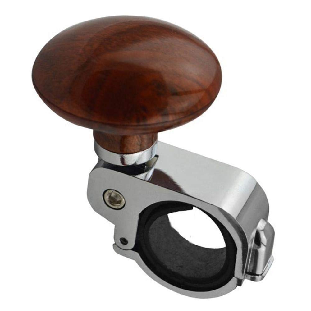Universal Car Steering Wheel Spinner Knob - Brown Suicide Handle for Power Steering Booster | Auto Interior Accessories & Decoration Gift | Perfect for Truck, SUV, RV Driving Comfort