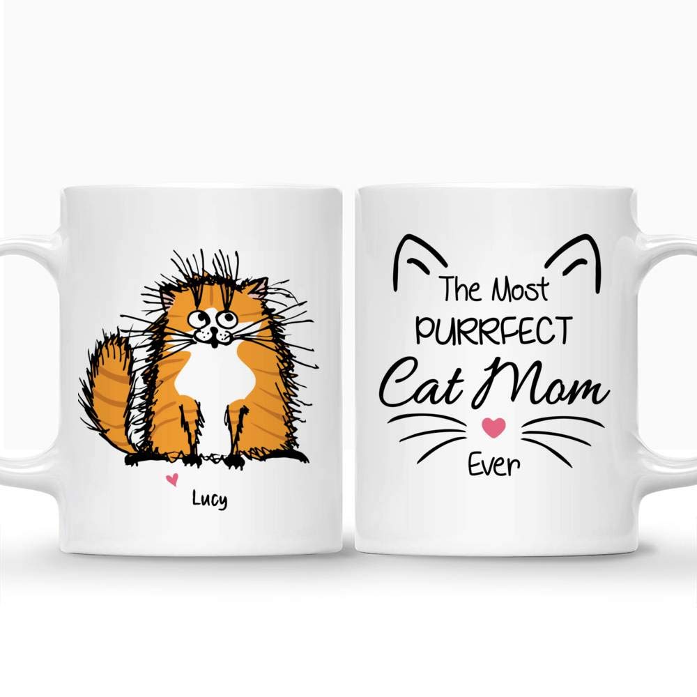 Personalized Cat Mom Coffee Mug - Custom Name & Quotes for Cat Lovers - Perfect Anniversary, Christmas & Birthday Gift Idea - Great for Morning Coffee, Office Use & Cat-Themed Gift Giving
