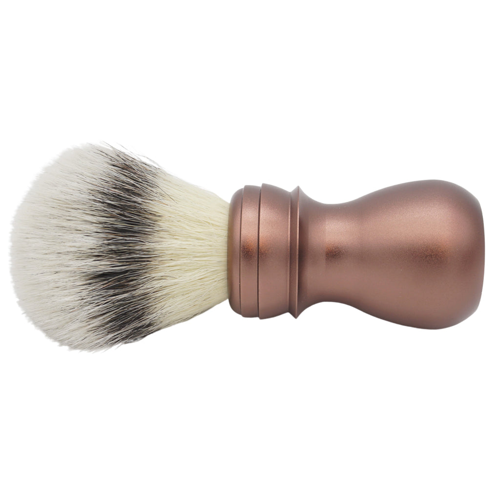 25mm Mühle STF XLarge Synthetic Shaving Brush with AP Shave Co. Alumihandle - Bronze Matte Finish for Layered Comfort - Perfect for Wet Shaving & Grooming Routine