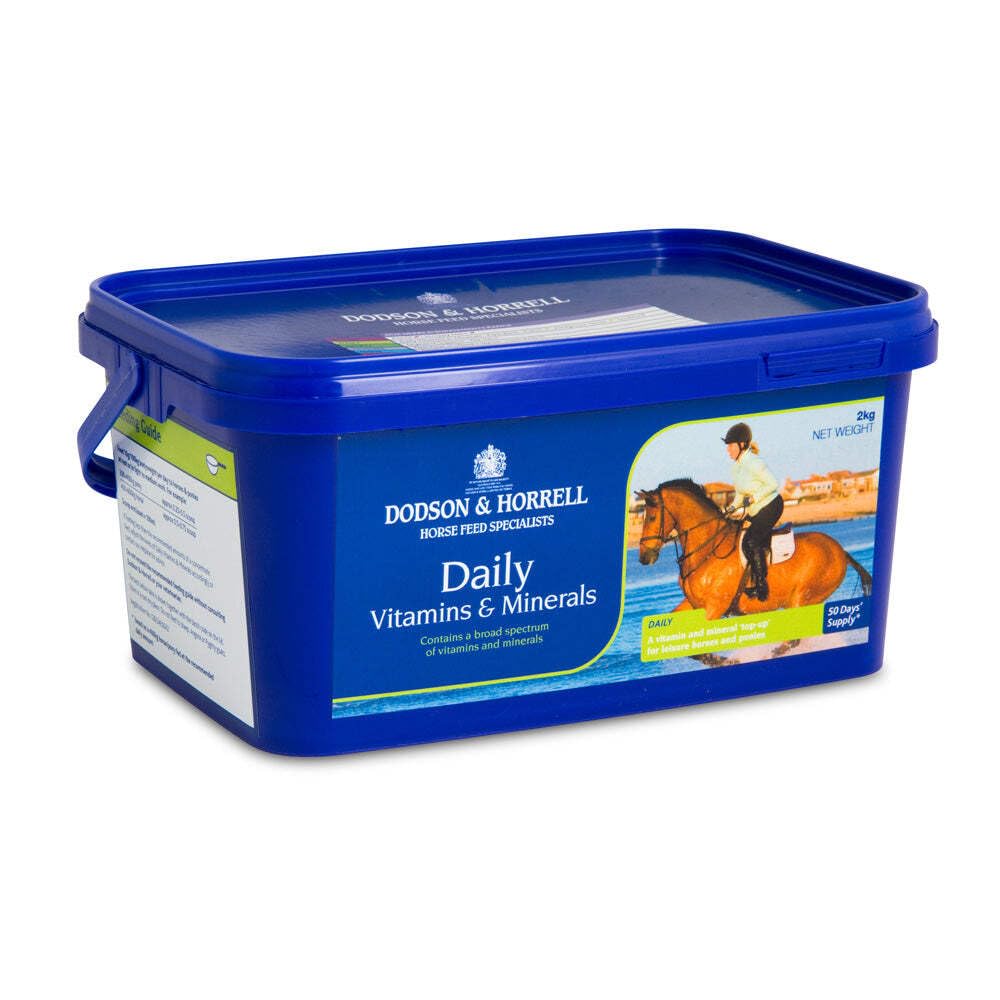 Dodson & Horrell Daily Vitamins & Minerals Horse Supplement – 2Kg for Optimal Equine Health | Supports Coat, Hooves & Energy | Ideal for Performance Horses & Daily Care