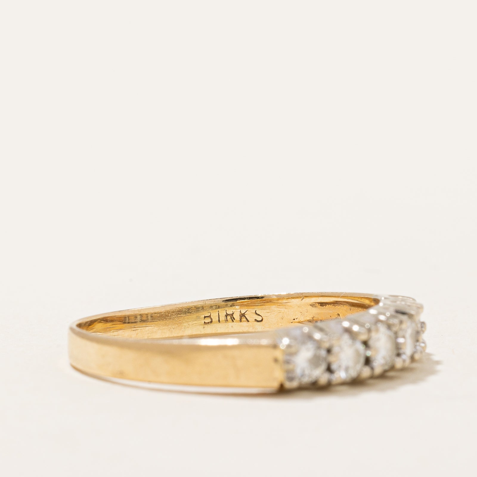 Birks Pavé Set Diamond Ring - 0.50 Carat Total Weight (CTW) | Size 7.5 | Elegant Wedding Band, Anniversary Gift & Engagement Ring for Women