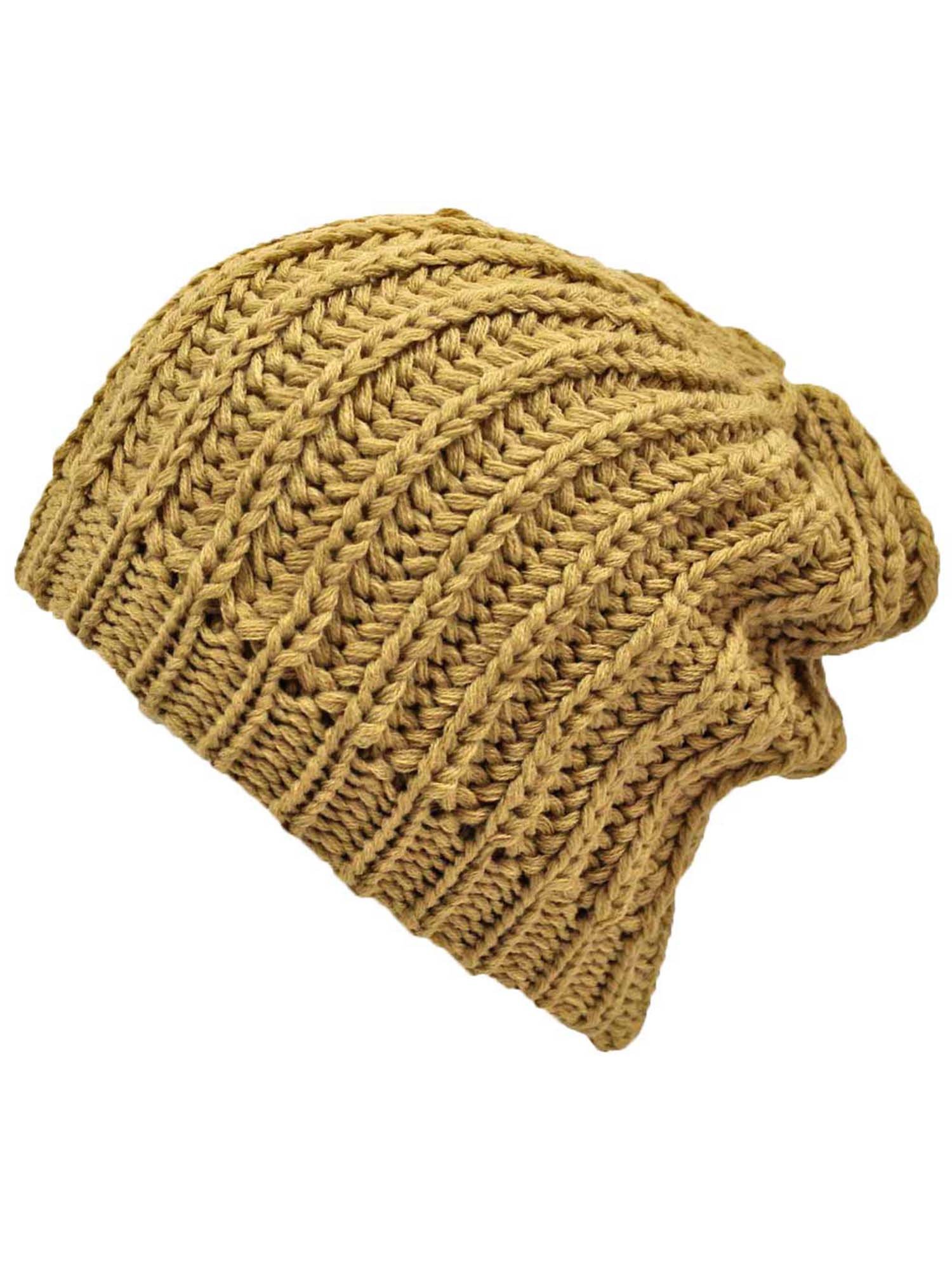 Luxury Chunky Knit Beanie Hat for Women - Soft Winter Warm Fleece Lined Skull Cap - Perfect for Snowboarding, Skiing & Cold Weather Fashion