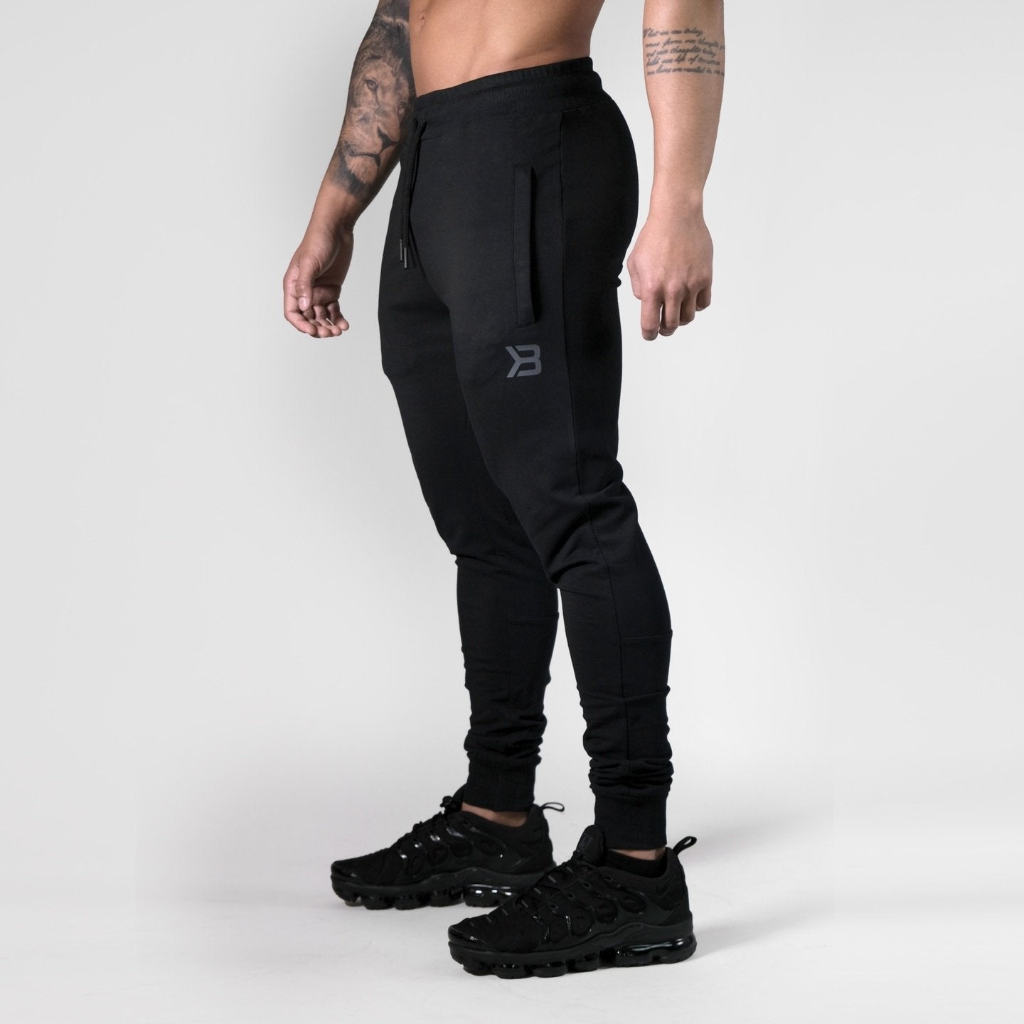 Better Bodies Tapered Joggers V2 - Men's Athletic Jogger Pants for Running, Gym & Casual Wear - Black Comfortable Workout Sweatpants