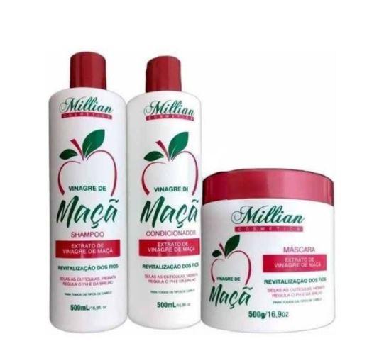 Organic Apple Cider Vinegar Extract for Hair Care - 3x500ml Yarn Revitalization Treatment | Deep Conditioning for Dry, Damaged Hair at Home | Perfect for DIY Hair Masks & Scalp Treatments