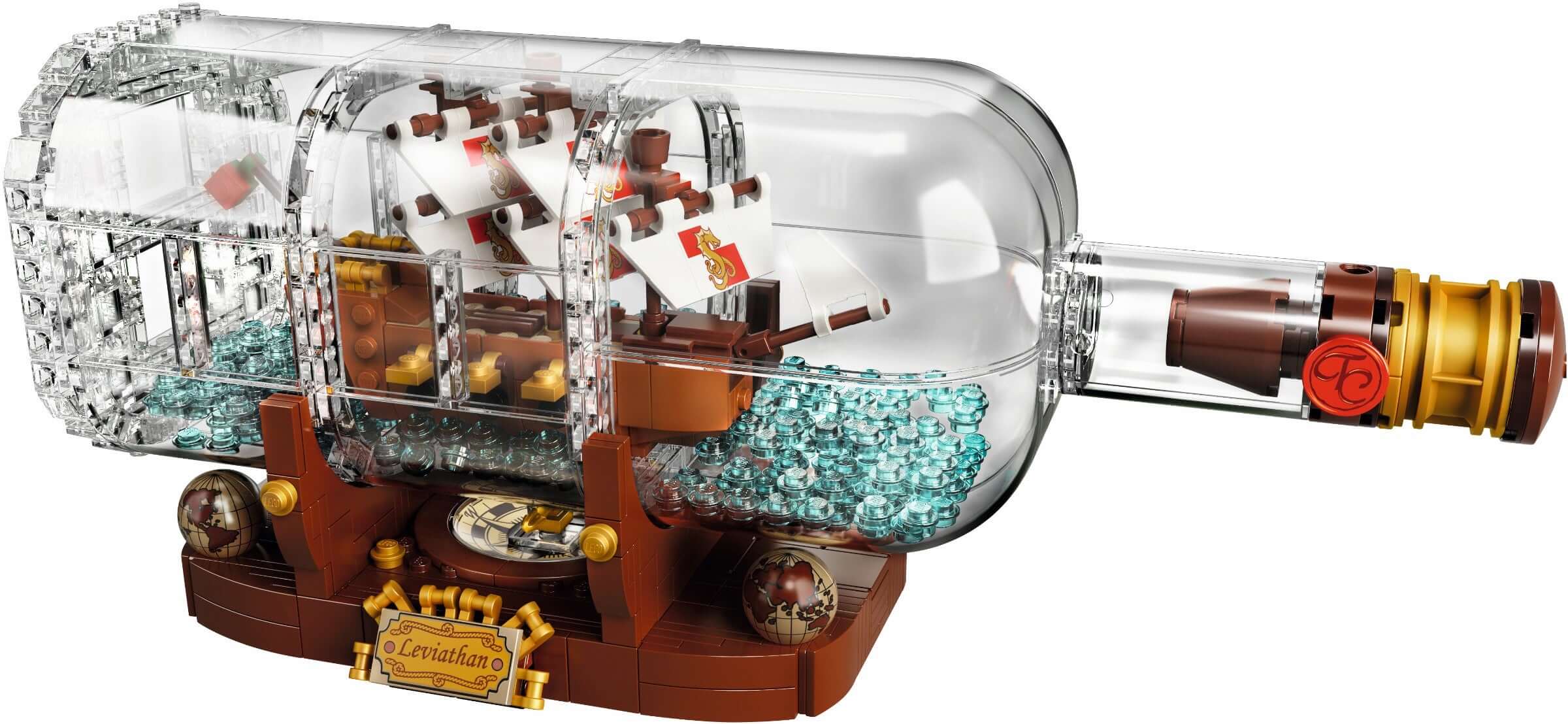 LEGO 21313 Ship in a Bottle Building Kit - Collectible Model Ship Display for Adults & Teens - Perfect for Home Decor, Office Display & Gift Giving