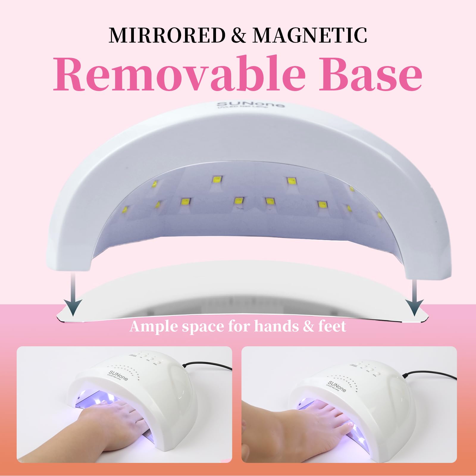 Professional 48W UV LED Nail Lamp with 3 Timers (5s/30s/60s) & Auto Sensor - Portable Gel Polish Dryer for Home & Salon Use - Perfect Gift for Women & Girls - Ideal for Manicures, Pedicures & Nail Art
