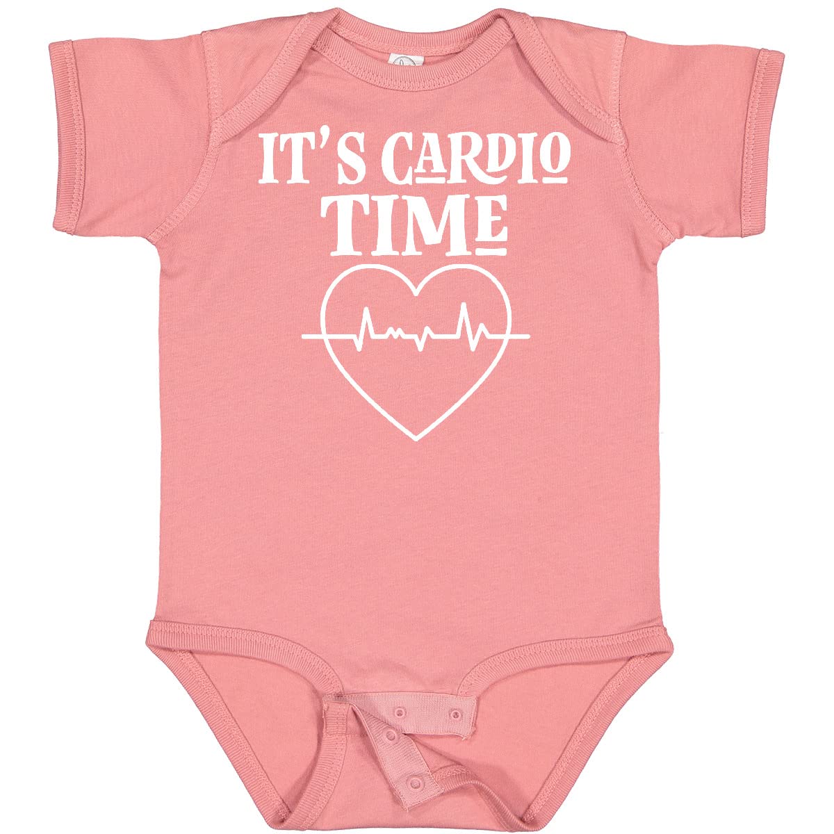 Inktastic Heart Health Cardio Time Fitness Baby Bodysuit - Cute Workout & Gym Outfit for Infants, Perfect for Heart Awareness Events & Family Fitness Days