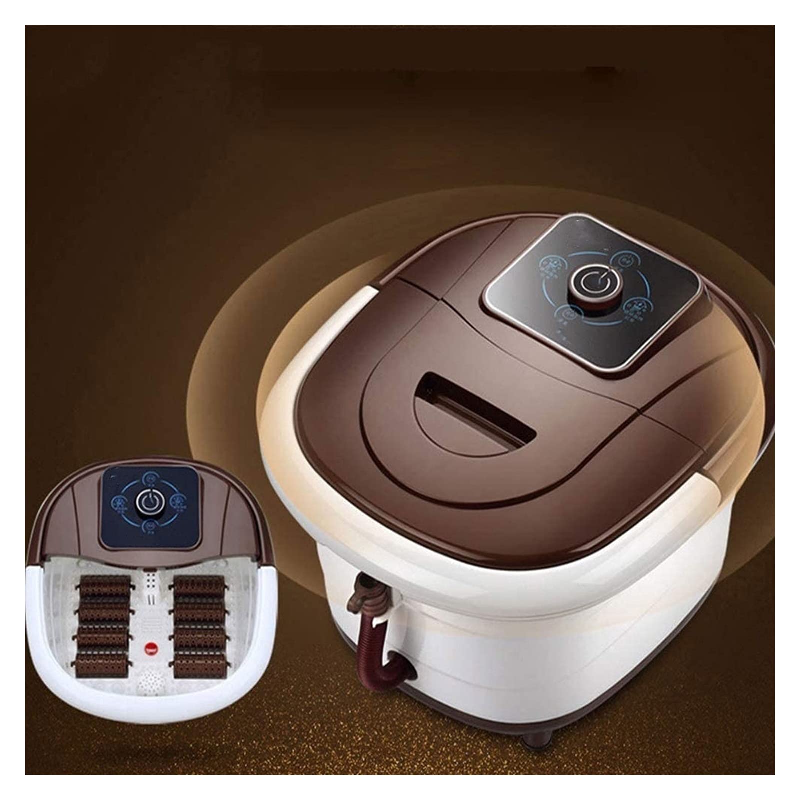 Relaxing Foot Spa Massager with Heat, Bubbles & Vibration - 8 Shiatsu Rollers for Tired Feet Relief, Adjustable Temperature Pedicure Tub - Perfect for Home, Office & Post-Workout Recovery