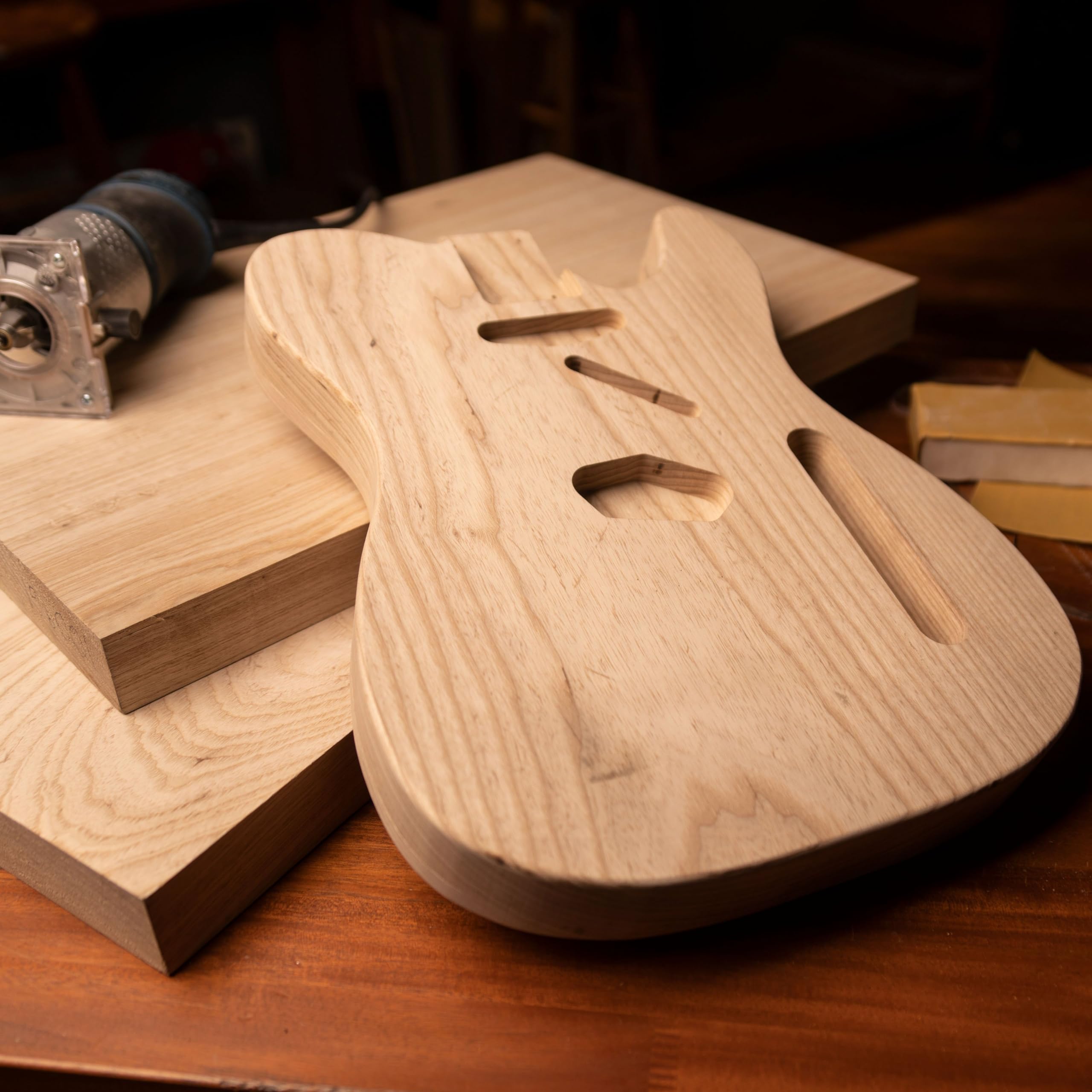 Premium Swamp Ash Guitar Body Blank - 2-Piece Set for DIY Electric Guitar Building | Perfect for Luthiers & Custom Guitar Projects (Model 2621) | Ideal for Strat, Tele & Custom Guitar Designs