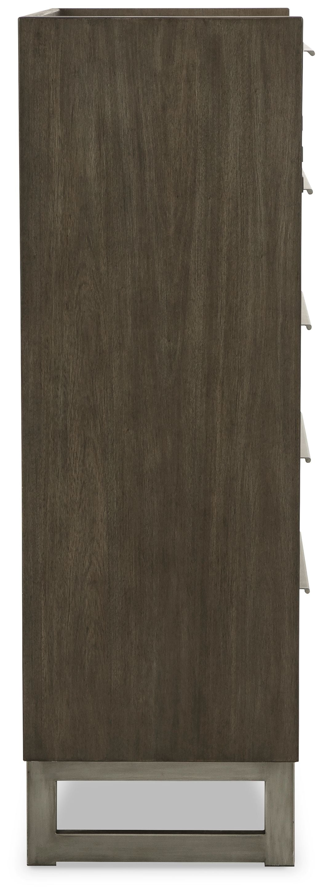 Arkenton 5-Drawer Chest Dresser - Grayish Brown & White - Perfect for Bedroom, Living Room, or Office Storage Organization
