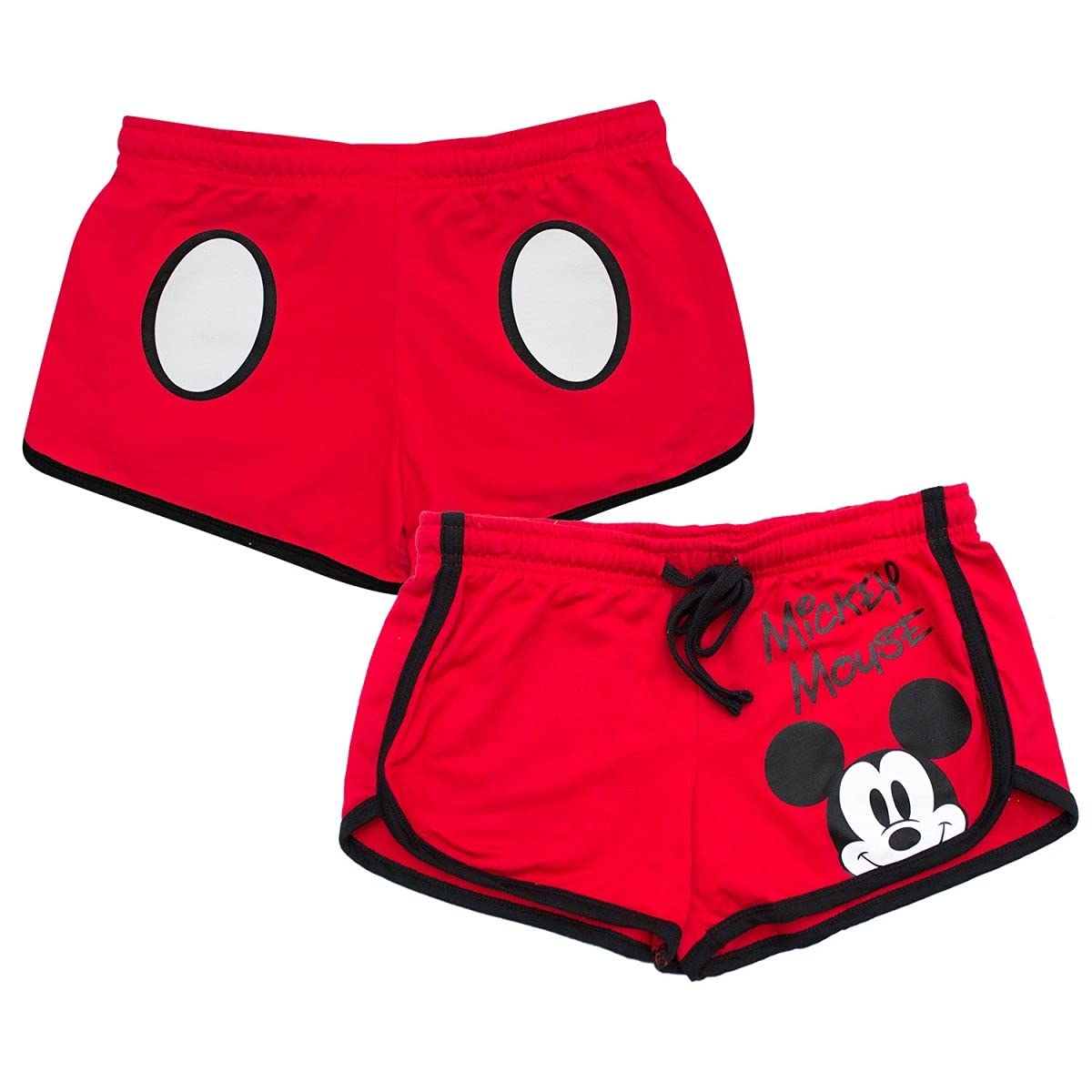 Mickey Mouse Women's Red Beach Shorts - Comfortable Summer Swim Shorts for Women, Quick-Dry Stretchy Swimwear with Pockets - Perfect for Beach, Pool, Vacation & Water Sports