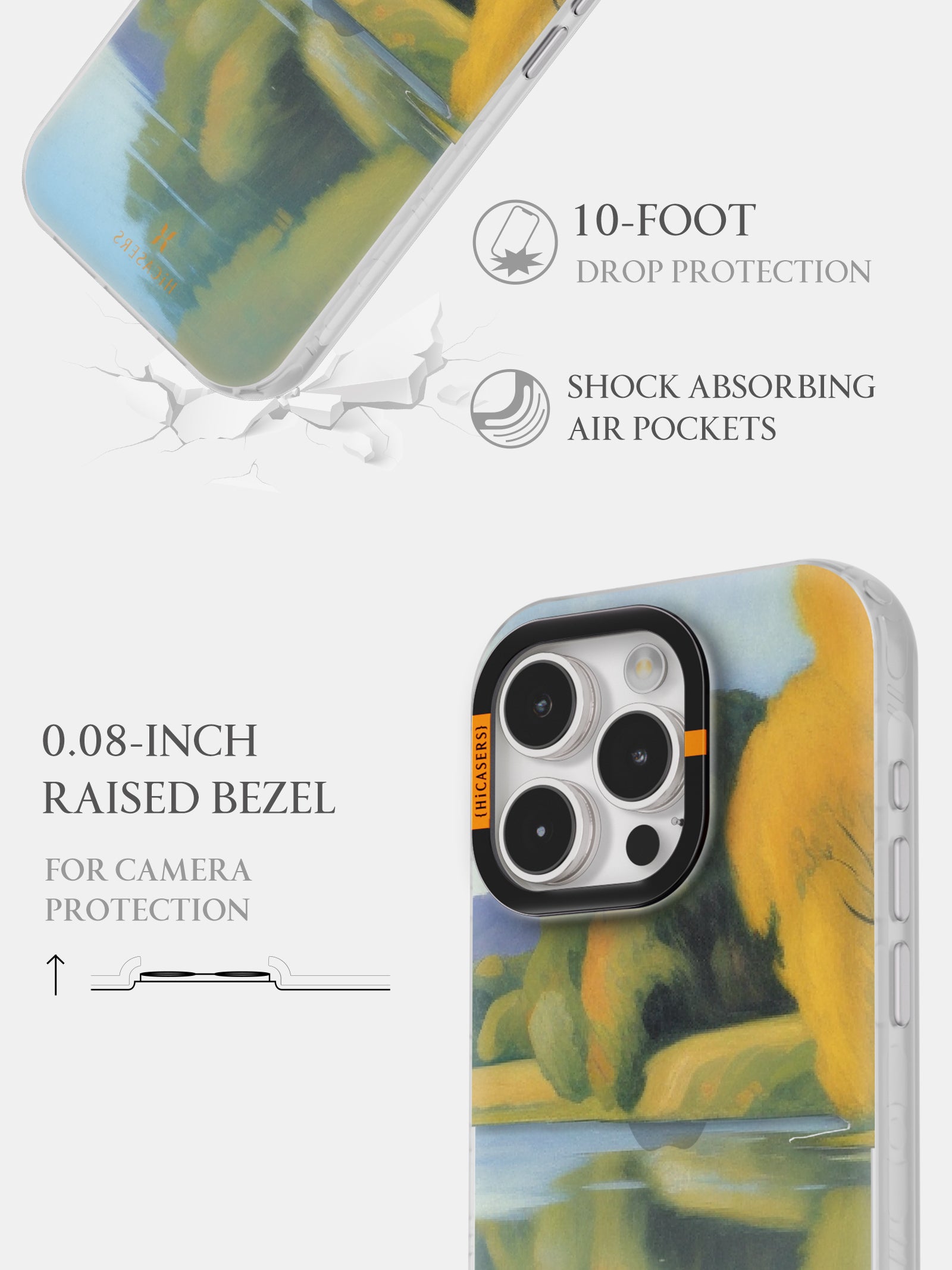 Impressionist Landscape Iridescent Phone Case - Green | Artistic Protective Cover for iPhone & Samsung | Perfect for Nature Lovers & Art Enthusiasts