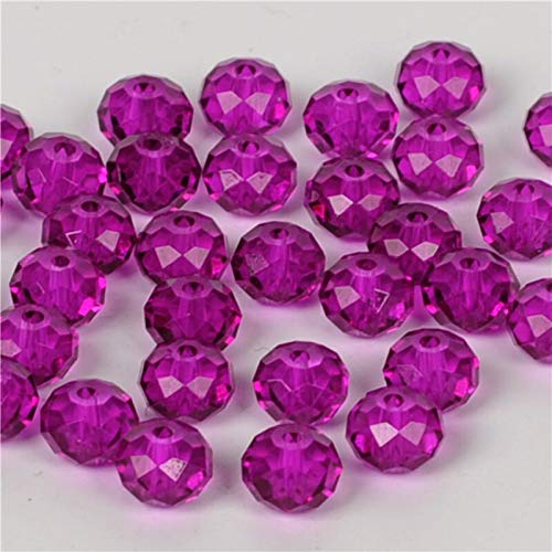 Orange Crystal Glass Faceted Rondelle Beads 10mm - 70Pcs for DIY Jewelry Making, Bracelets, Necklaces & Craft Projects (Color: Green)