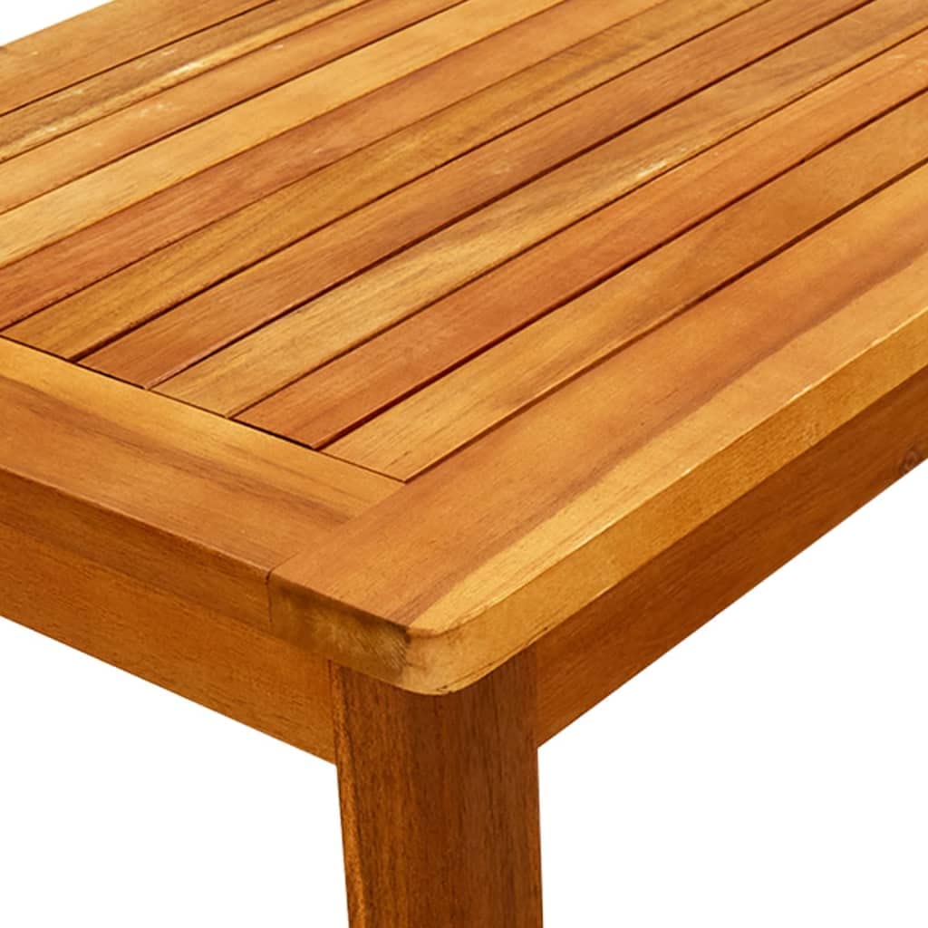 CHARMMA 40-inch Outdoor Coffee Table - Solid Acacia Wood with Natural Oil Finish, Modern Rectangle Side Table for Patio, Garden, Balcony, Poolside & Deck (27.6 x 15.7 x 14.2 inches) - Perfect for Outdoor Relaxation, Entertaining Guests & Poolside Lounging