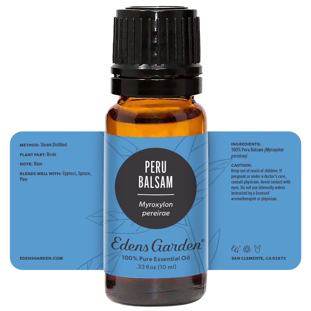 Edens Garden Peru Balsam Essential Oil - 100% Pure Undiluted Therapeutic Grade for Aromatherapy, Diffusers, Skin Care, Hair Growth & Candle Making | 10ml (.33 fl oz) | Perfect for Relaxation, Massage & Home Spa