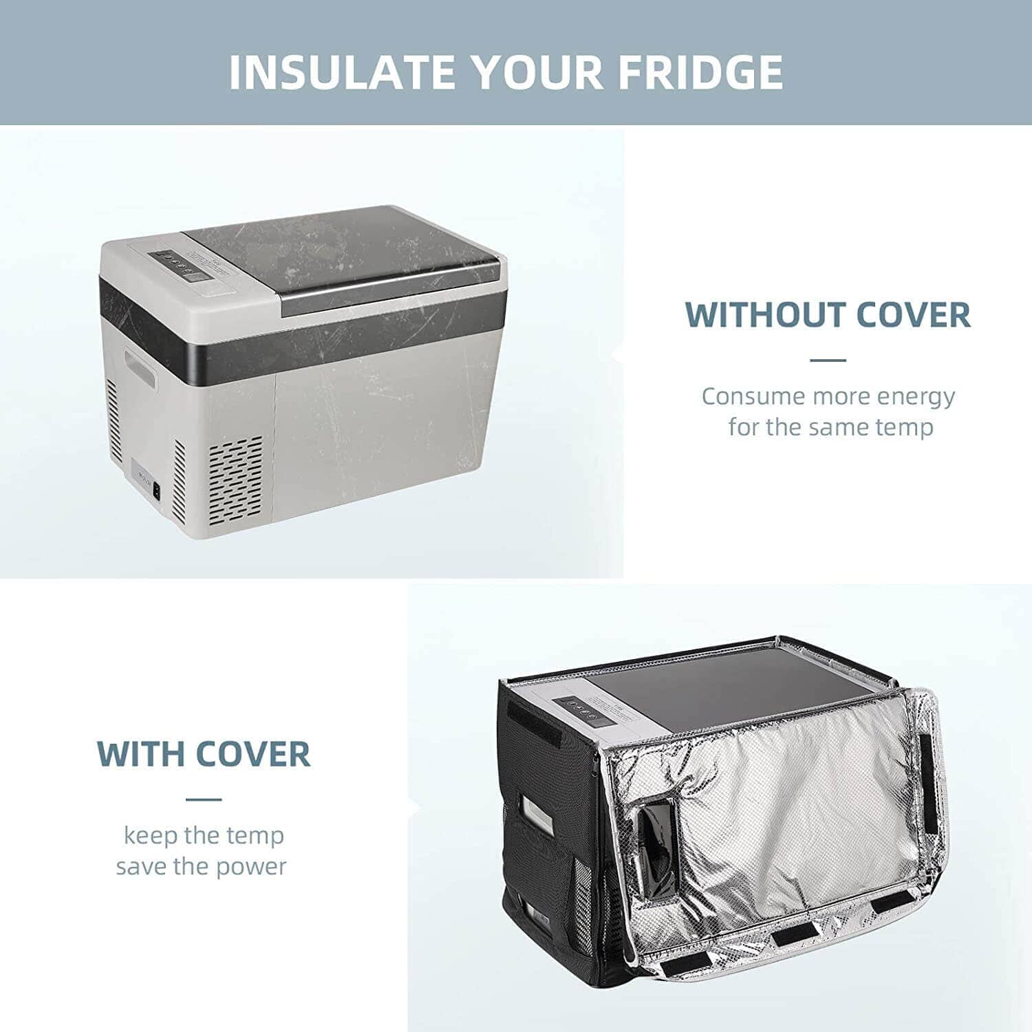 Bouge RV 12V 30 Quart (28L) Portable Car Refrigerator Cover - Durable Protection for Camping, Road Trips & Outdoor Adventures