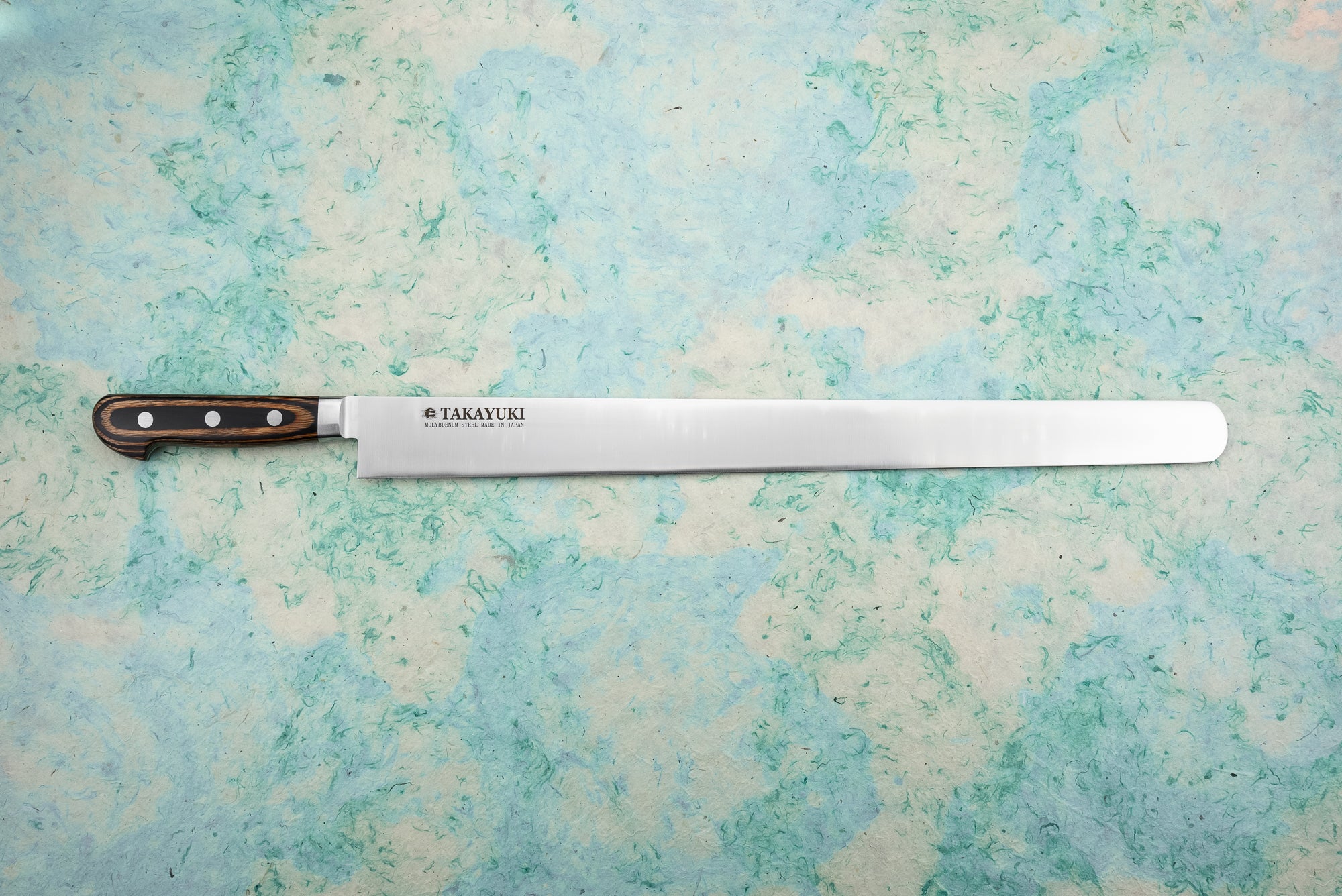 Sakai Takayuki 450mm Professional Cake & Brisket Knife - High-Quality Japanese Chef Knife for Baking, BBQ, and Meat Slicing