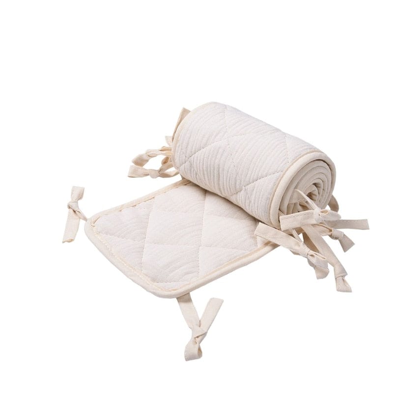 Soft Cotton Crib Bumper for Baby Crib - Breathable & Anti-Bite Safety Protection - Perfect for Nursery, Daycare & Travel Use