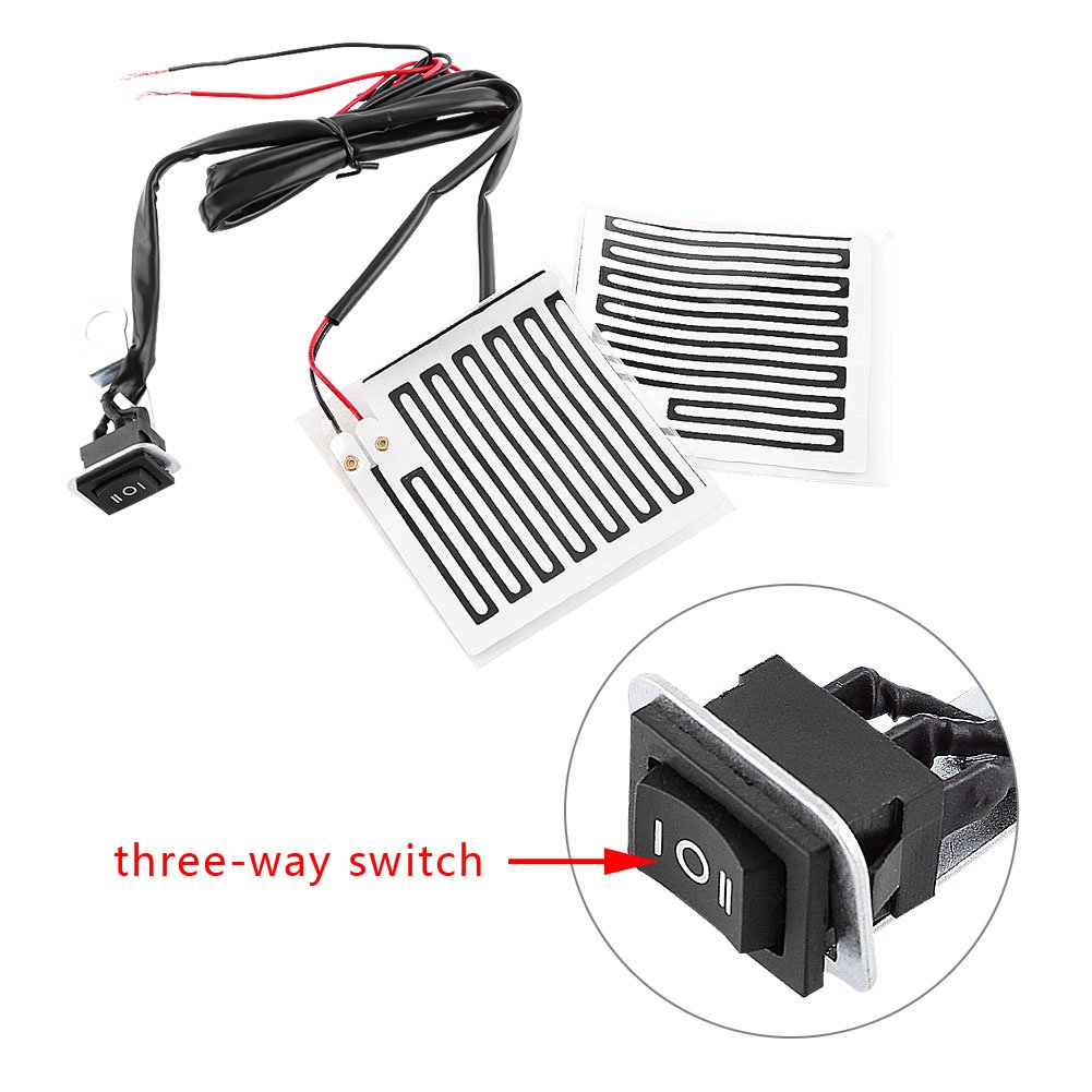 12V Electric Heating Pad - Universal Heated Grip Pads for ATV & Motorcycle Handlebar Warmers | Winter Comfort Accessories for Cold Weather Riding & Outdoor Adventures