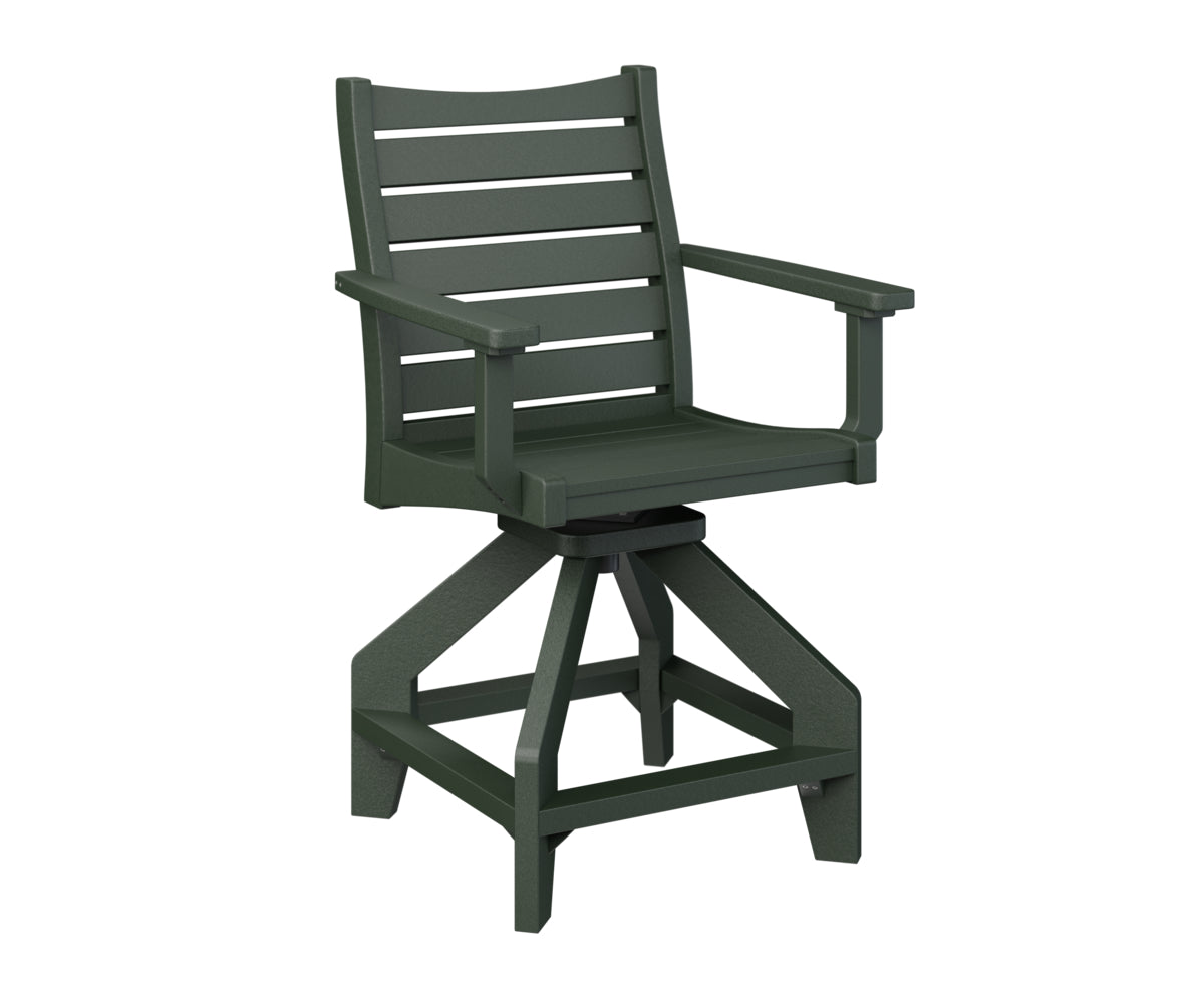 Berlin Gardens Bristol Swivel Counter Chair - Adjustable Height Bar Stool with 360° Rotation, Padded Seat & Backrest - Perfect for Kitchen Islands, Breakfast Bars & Home Decor
