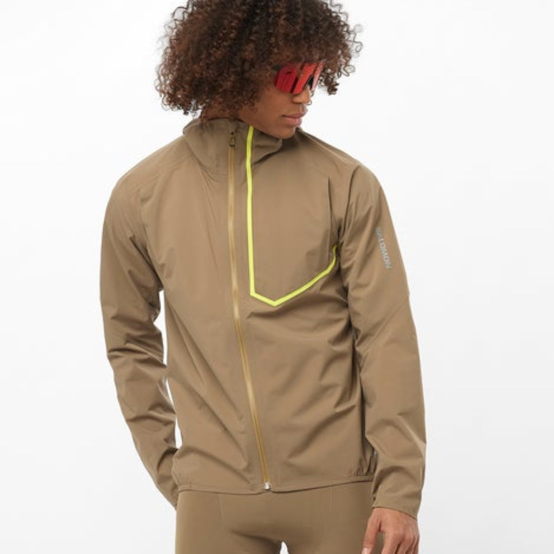 Salomon Men's Bonatti Waterproof Trail Running Jacket - Lightweight & Breathable for Hiking, Camping & Outdoor Adventures