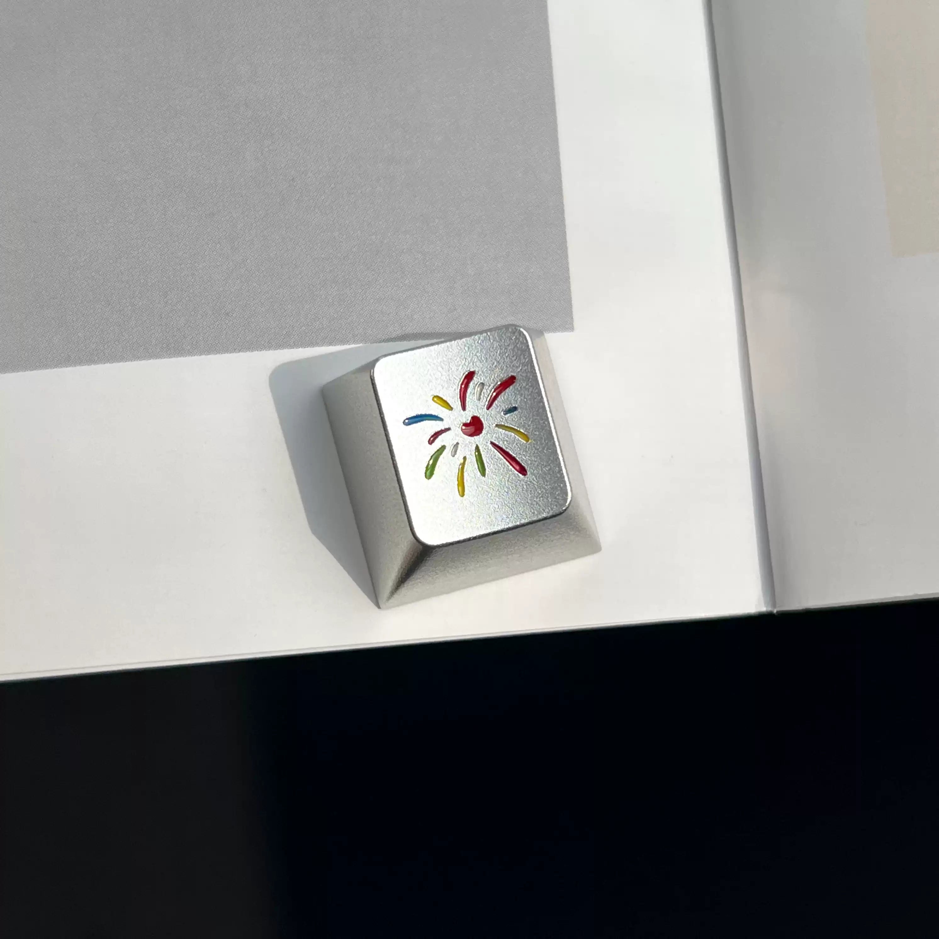 Premium CNC Machined Aluminum Alloy Keycaps - Anodized Dazzling Fireworks Design for Mechanical Keyboards (Gaming, Typing, Custom Builds)