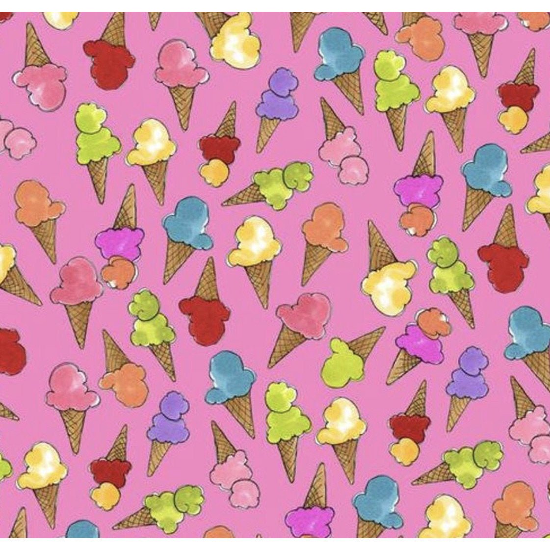 Premium Ice Cream Party Bandana - Fun & Colorful Bandanas for Summer Parties, Birthdays & Themed Events
