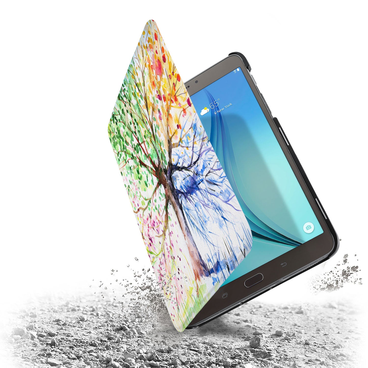 Samsung Tablet Case with Watercolor Flower Design - Slim Protective Cover for Galaxy Tab A/S6/S7/S8 - Perfect for Work, School & Travel