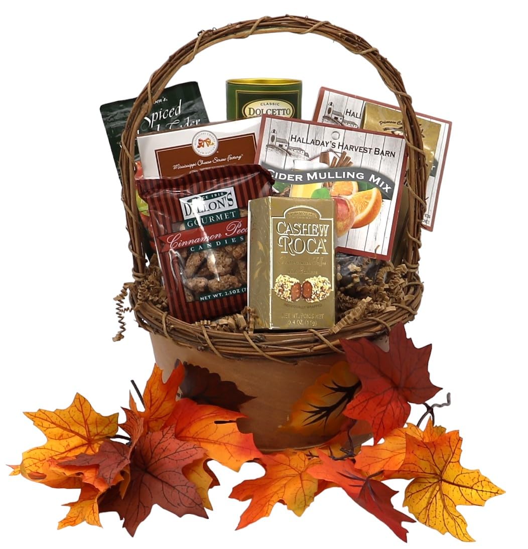 Fall Themed Gift Basket - Premium Autumn Gift Box with Seasonal Treats & Decor | Perfect for Thanksgiving, Halloween, and Holiday Gifting