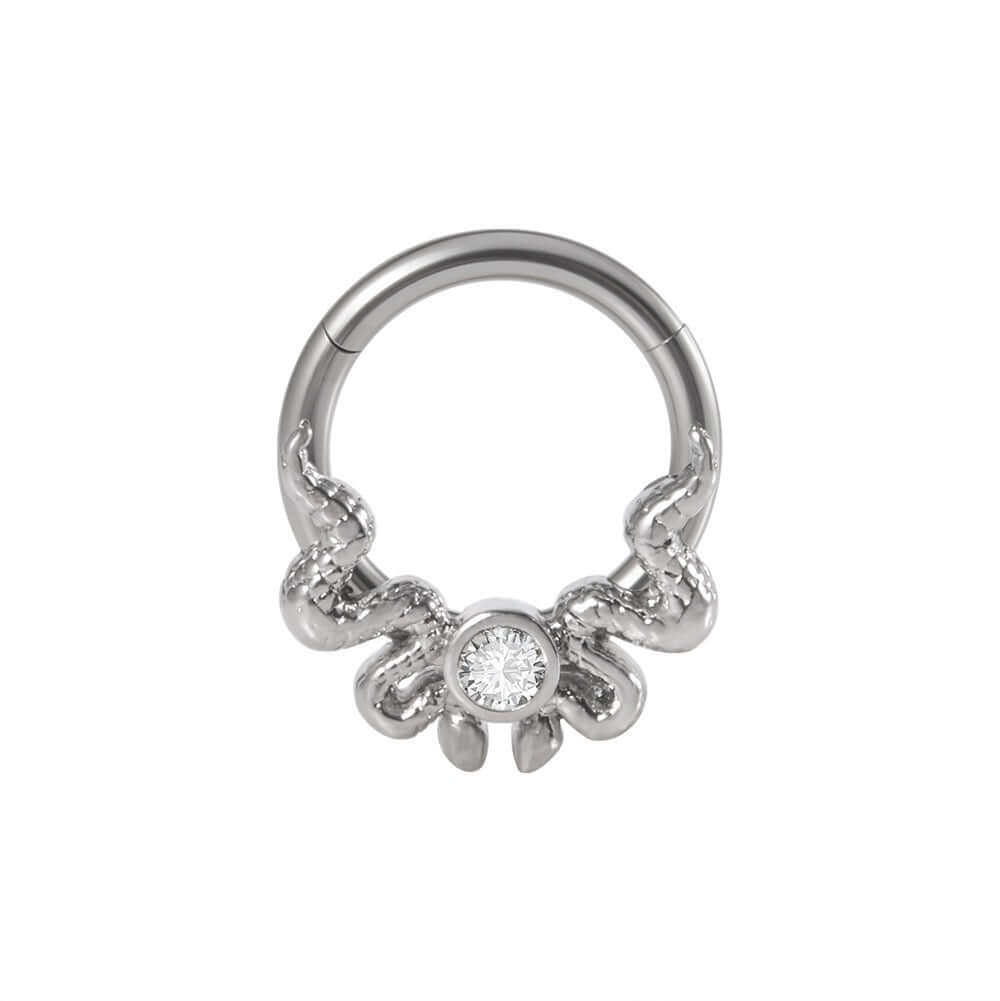 Gothic Snake Bee Nose Ring - Stainless Steel Body Jewelry DL7192 for Women | Perfect for Goth Fashion, Piercing Lovers & Alternative Style Accessories
