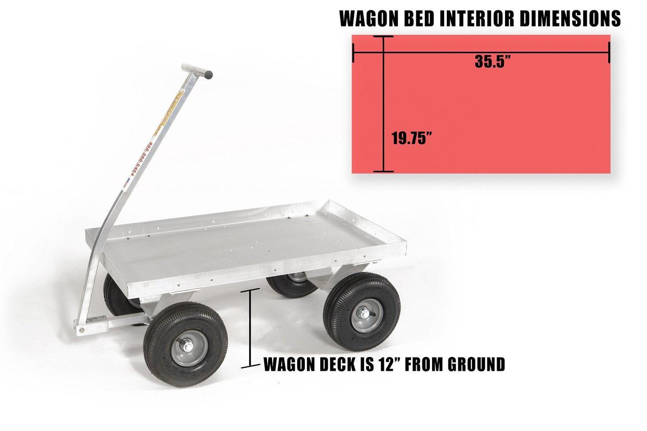 Alumacart Little Hercules 36-Inch Heavy Duty Utility Cart - 400 lbs Capacity - Foldable Hand Truck for Moving, Warehouse, Home & Office Use