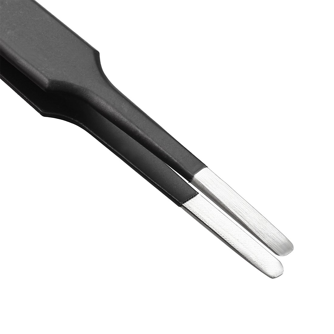 uxcell ESD-13 Anti-Static Stainless Steel Tweezers - Non-Magnetic Blunt Tip for Jewelry Making, Electronics Repair & Crafting - 4.8 Inch Precision Tools (3-Pack) - Perfect for Watch Repair, PCB Work & DIY Projects