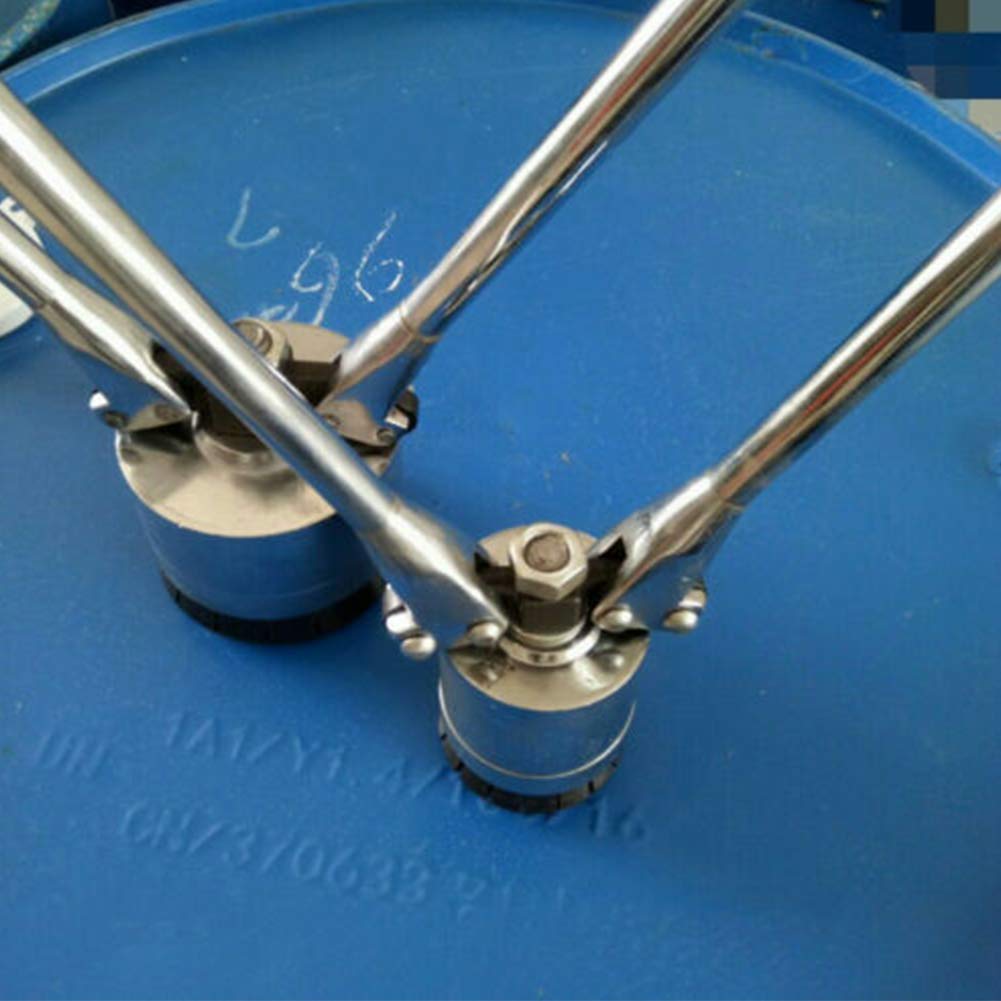 35mm/70mm Oil Drum Capping Sealing Plier - Barrel Crimping Tool for 200L Gallon Drums (Silver) - Perfect for Industrial, Chemical & Lubricant Packaging