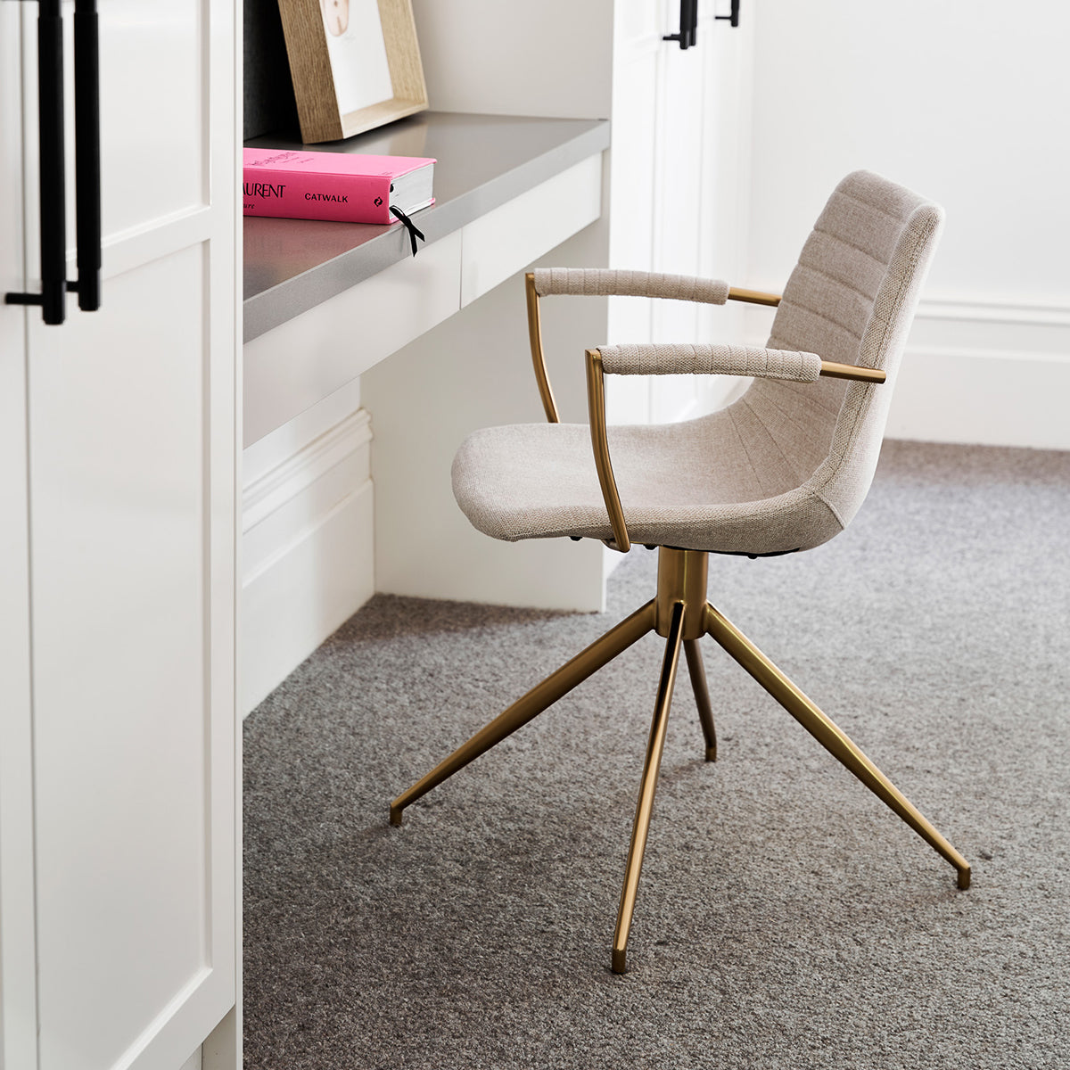 Belair Fabric Dining Chair - Modern Upholstered Seat for Kitchen, Dining Room & Office - Comfortable & Stylish Home Furniture