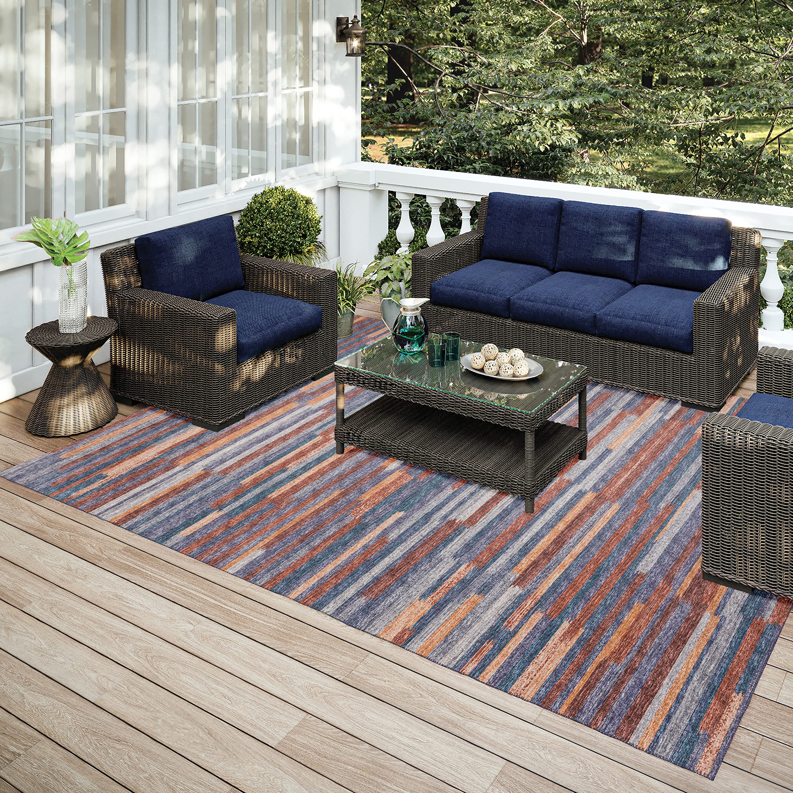 Addison Rugs Yuma AYU38 Landscape Area Rug 9' x 12' - Perfect for Living Room, Bedroom, or Office Decor