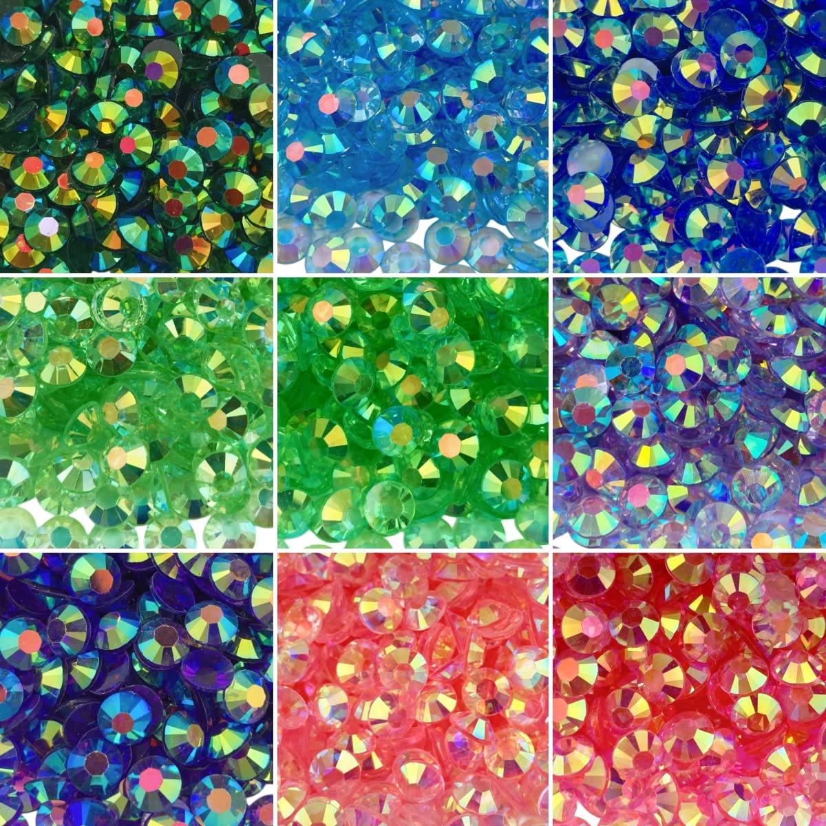 5000pcs 4mm Dark Purple AB Resin Flatback Rhinestones - Round Crystal AB Rhinestones for DIY Clothes, Bottles, Tumblers, Cups, Nail Art & Face Makeup | Perfect for Crafting, Fashion Accessories & Home Decor