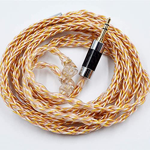 Premium CCA Gold Silver Plated Upgrade Cable for KZ ZS10 PRO/ZSN Pro X/ZSN PRO/ZSX/ZSN/AS12/AS16/ZAX/DQ6 C12/CA16/CA4/NRA Headphones - Enhanced Audio Quality for Music, Gaming & Studio Monitoring